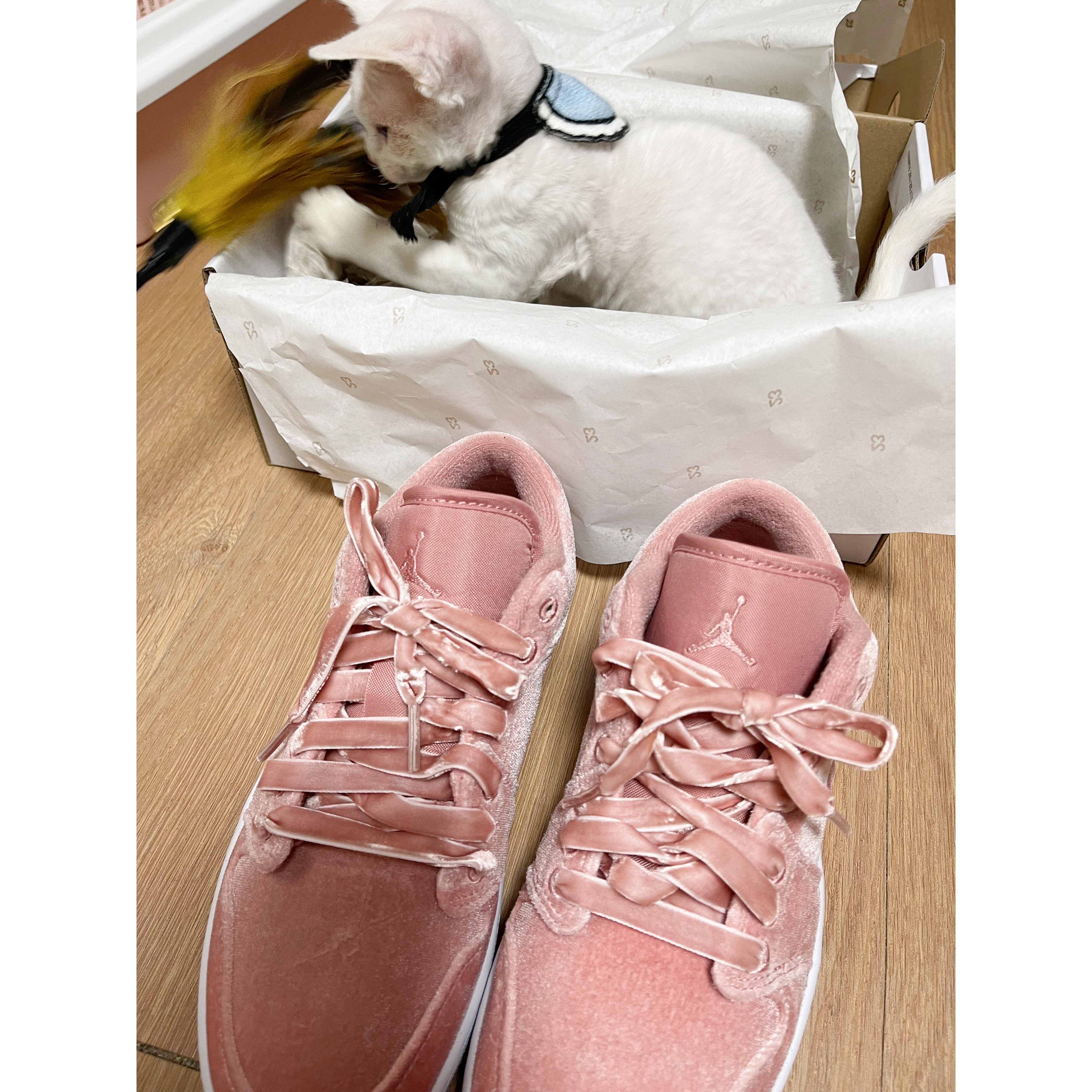 (W) Jordan 1 Low SE Pink Velvet 착용 스타일