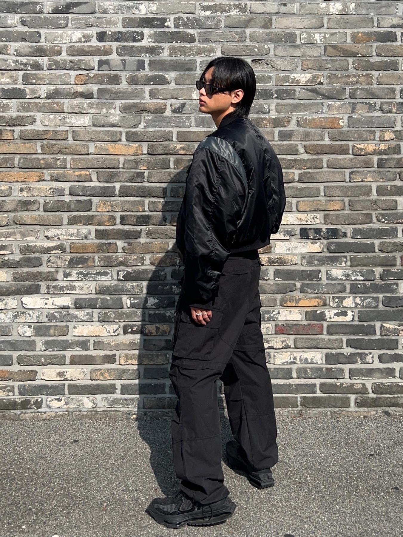 Nike x Matthew M Williams Zoom 004 Triple Black 착용 스타일 - 3