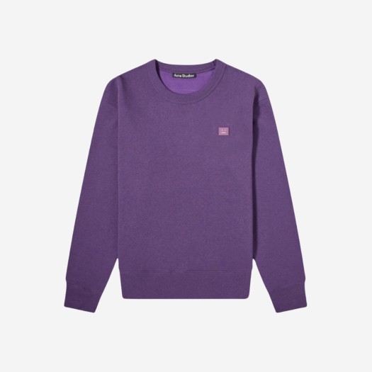 Acne Studios Fairview Face Crewneck Sweatshirt Electric Purple