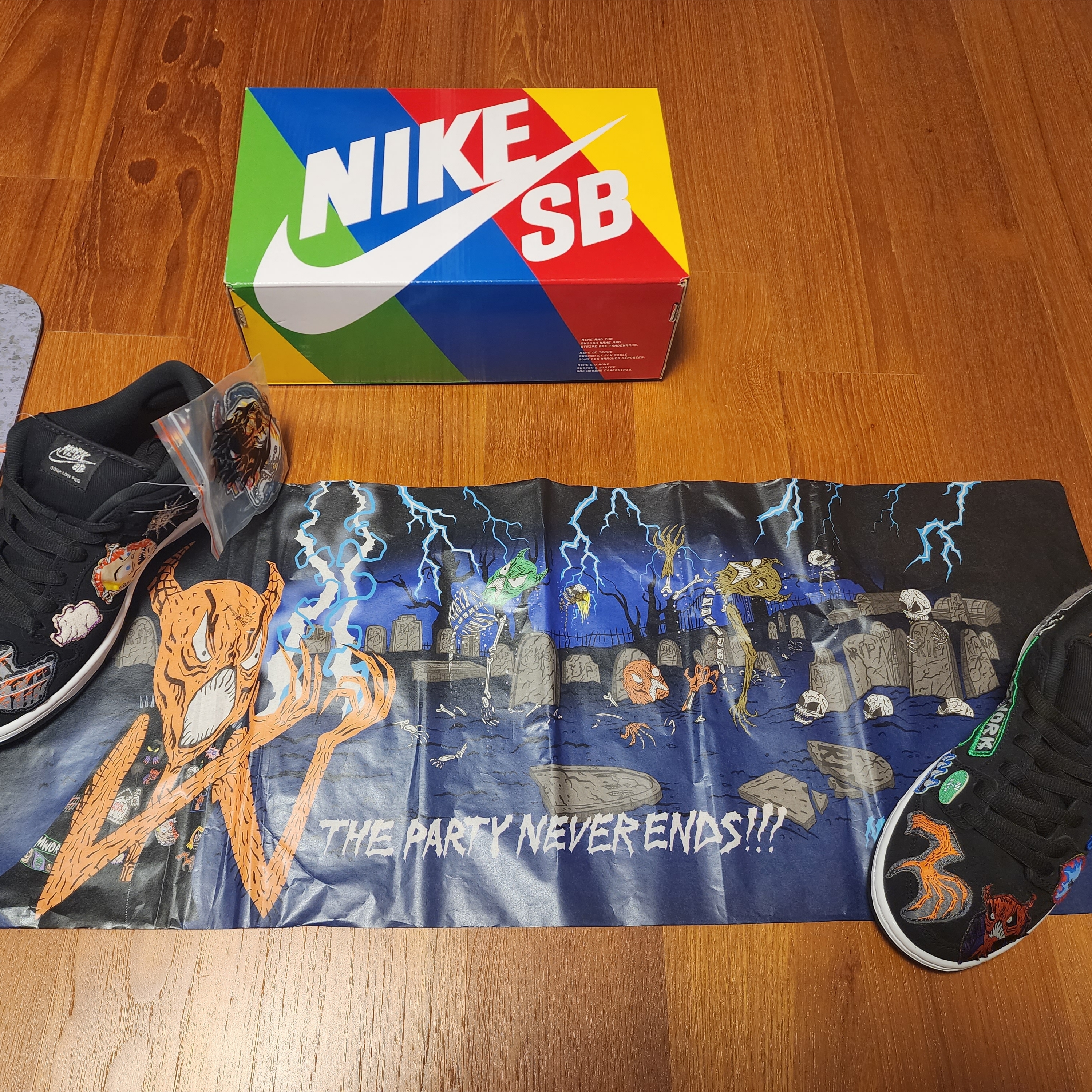 Nike x Neckface SB Dunk Low Pro Black 착용 스타일 - 4