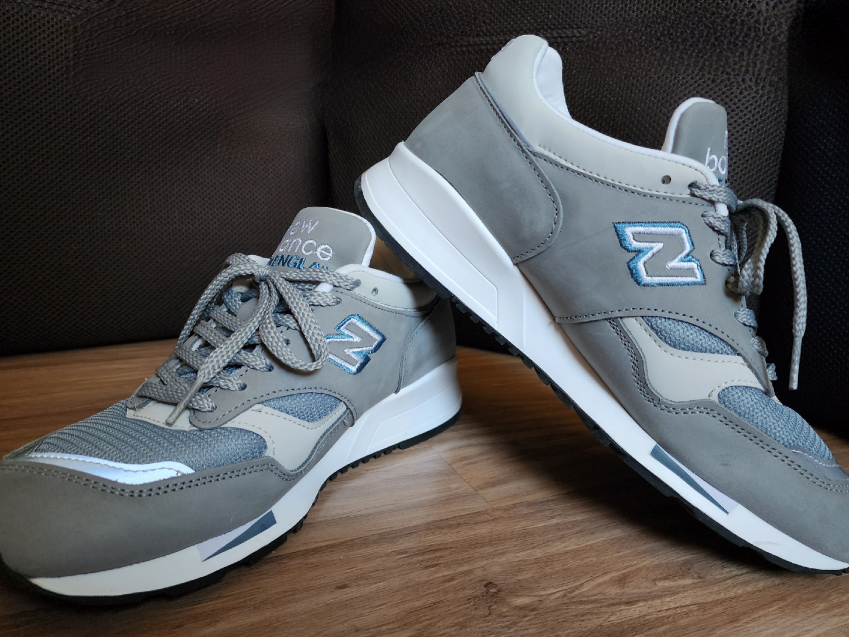 New Balance 1500 Made in UK Grey Slate Blue 착용 스타일 - 2