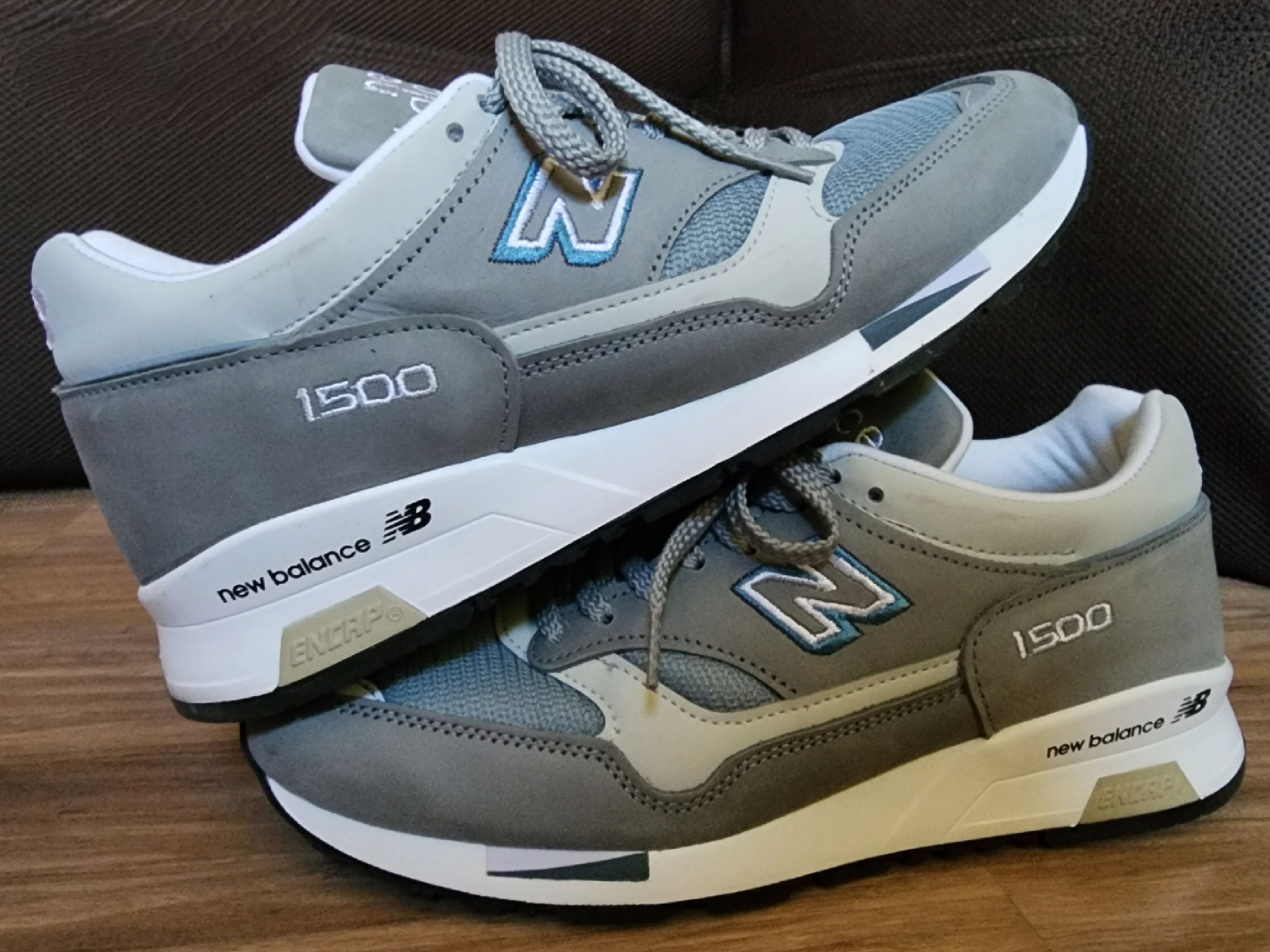 New Balance 1500 Made in UK Grey Slate Blue 착용 스타일 - 1