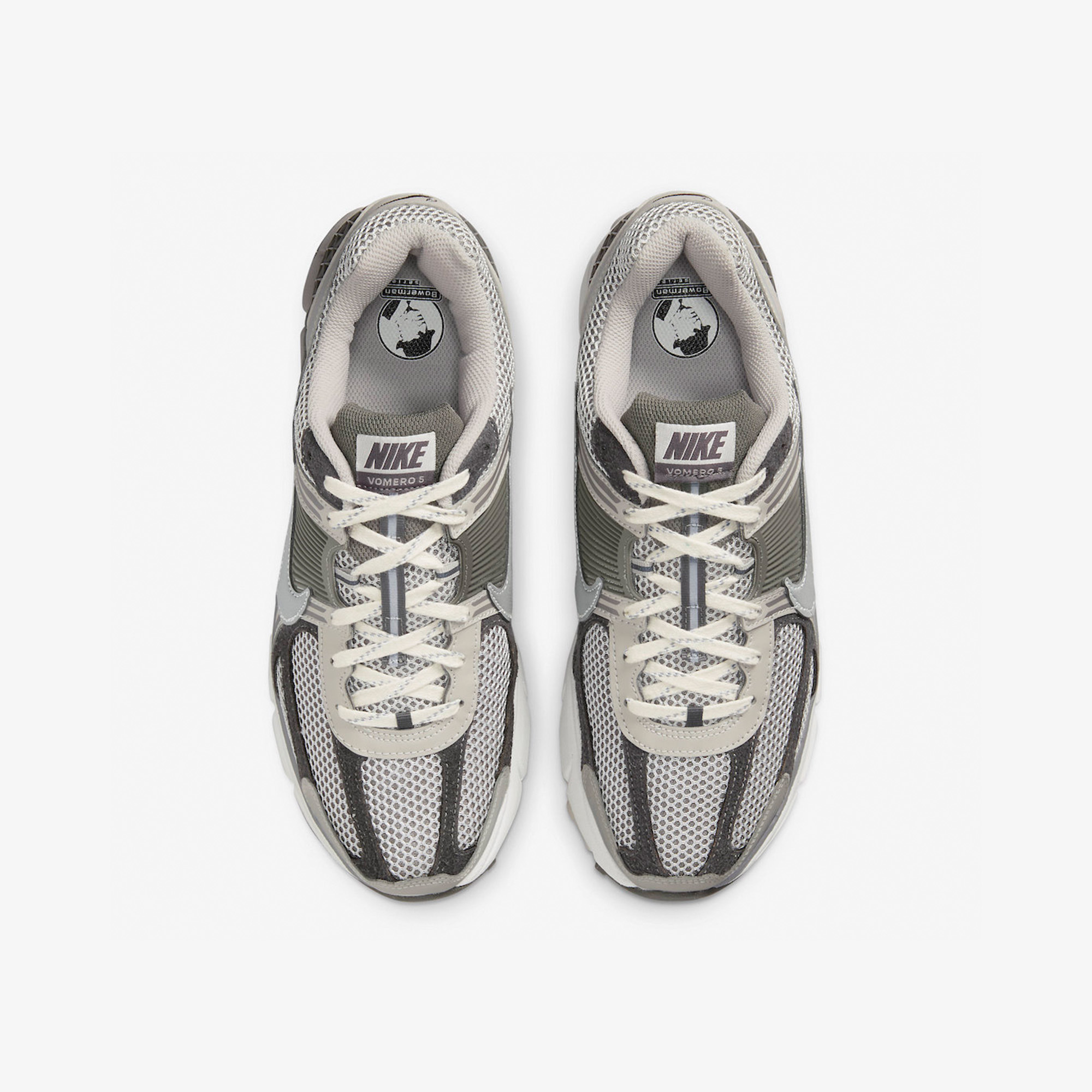Nike Zoom Vomero 5 PRM Light Iron Ore and Flat Fewter 착용 스타일 - 4