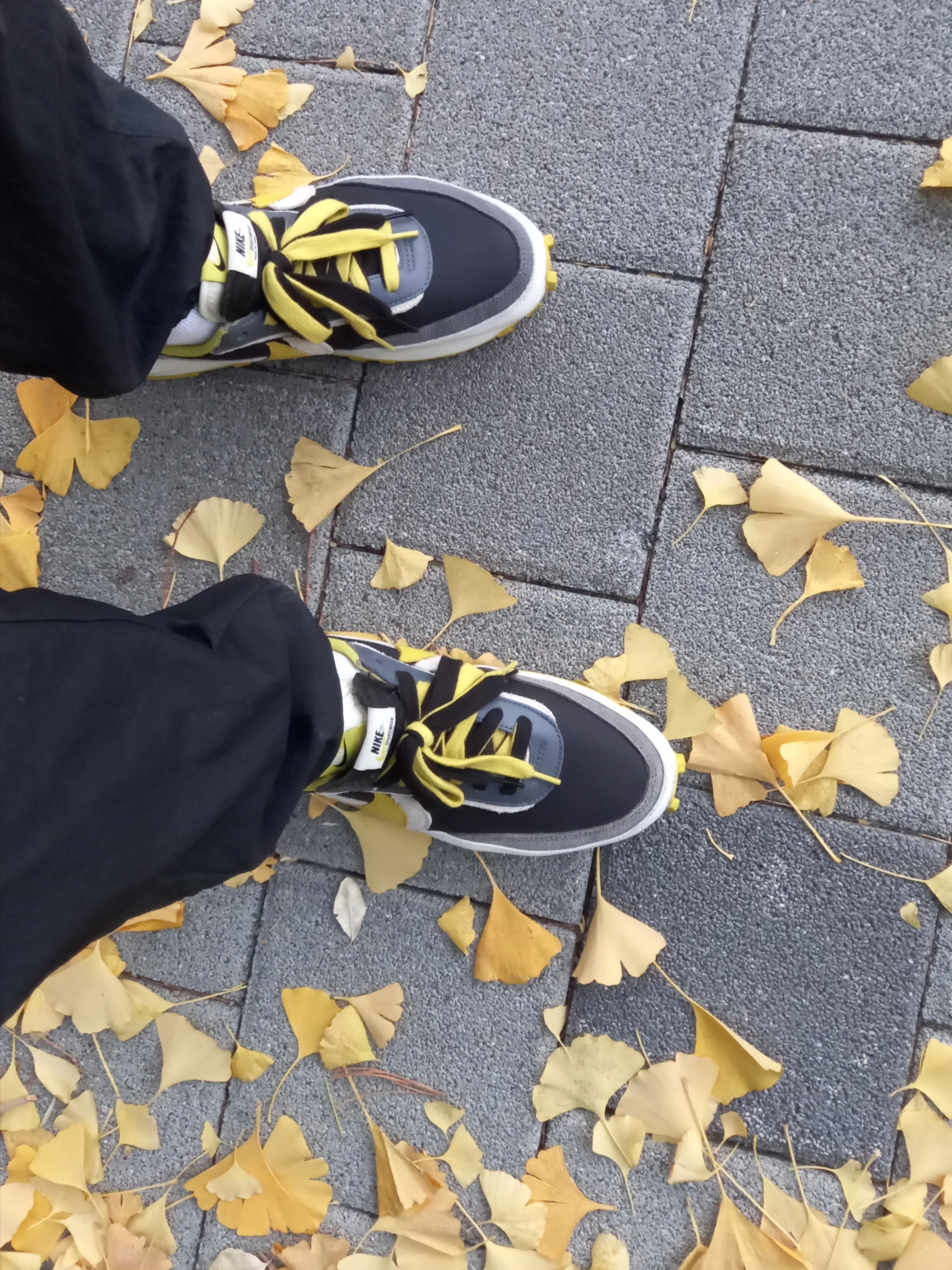 Nike x Sacai x Undercover LDWaffle Black Bright Citron 착용 스타일