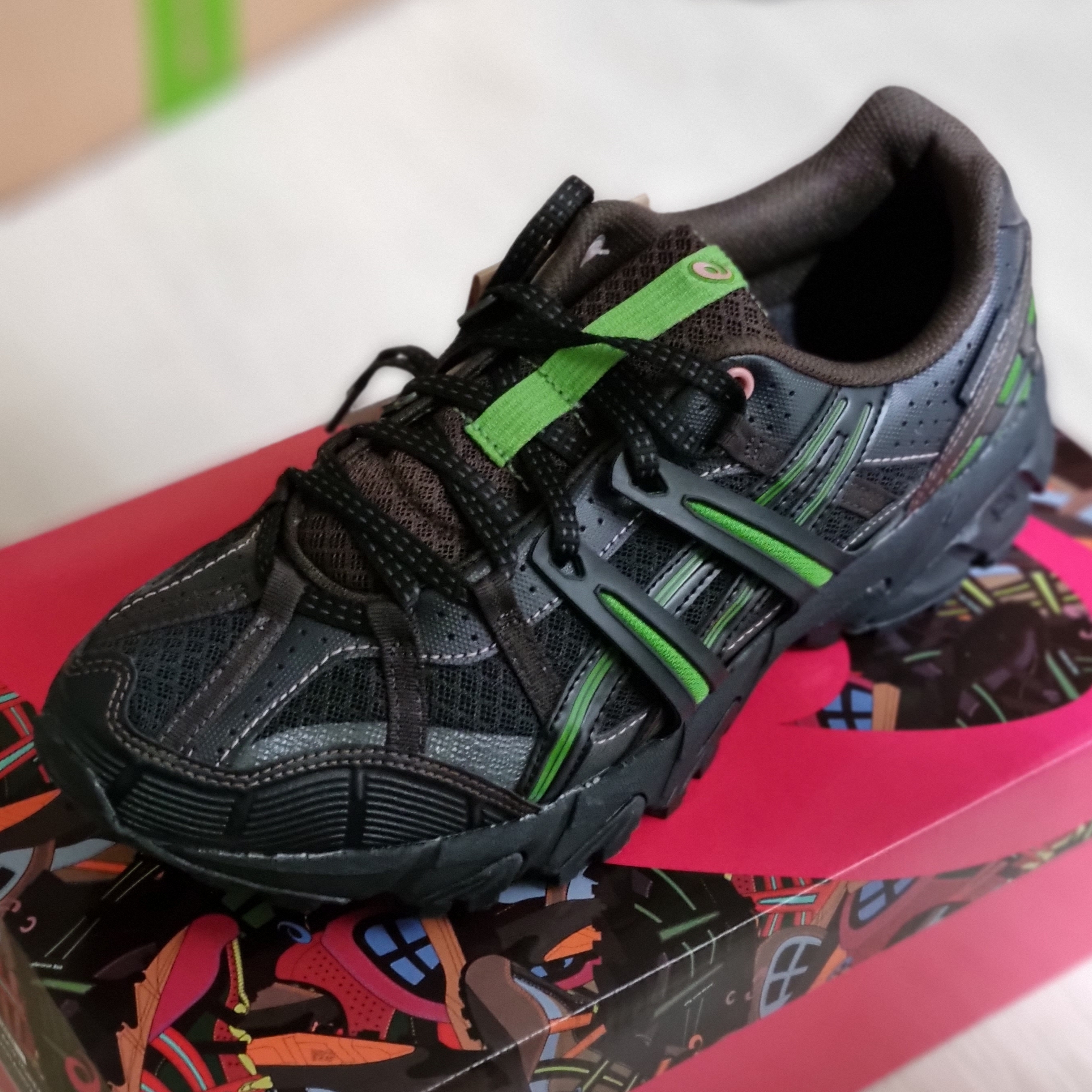 Asics x Andersson Bell Gel-Sonoma 15-50 Black Green 착용 스타일