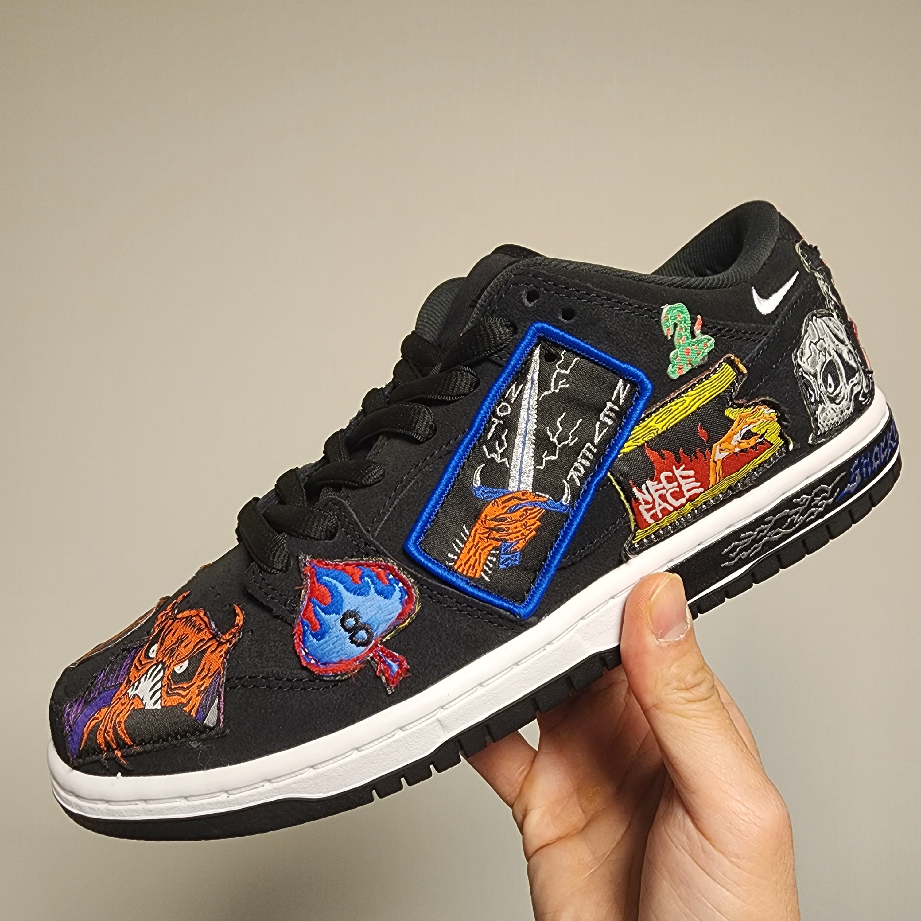 Nike x Neckface SB Dunk Low Pro Black 착용 스타일 - 1