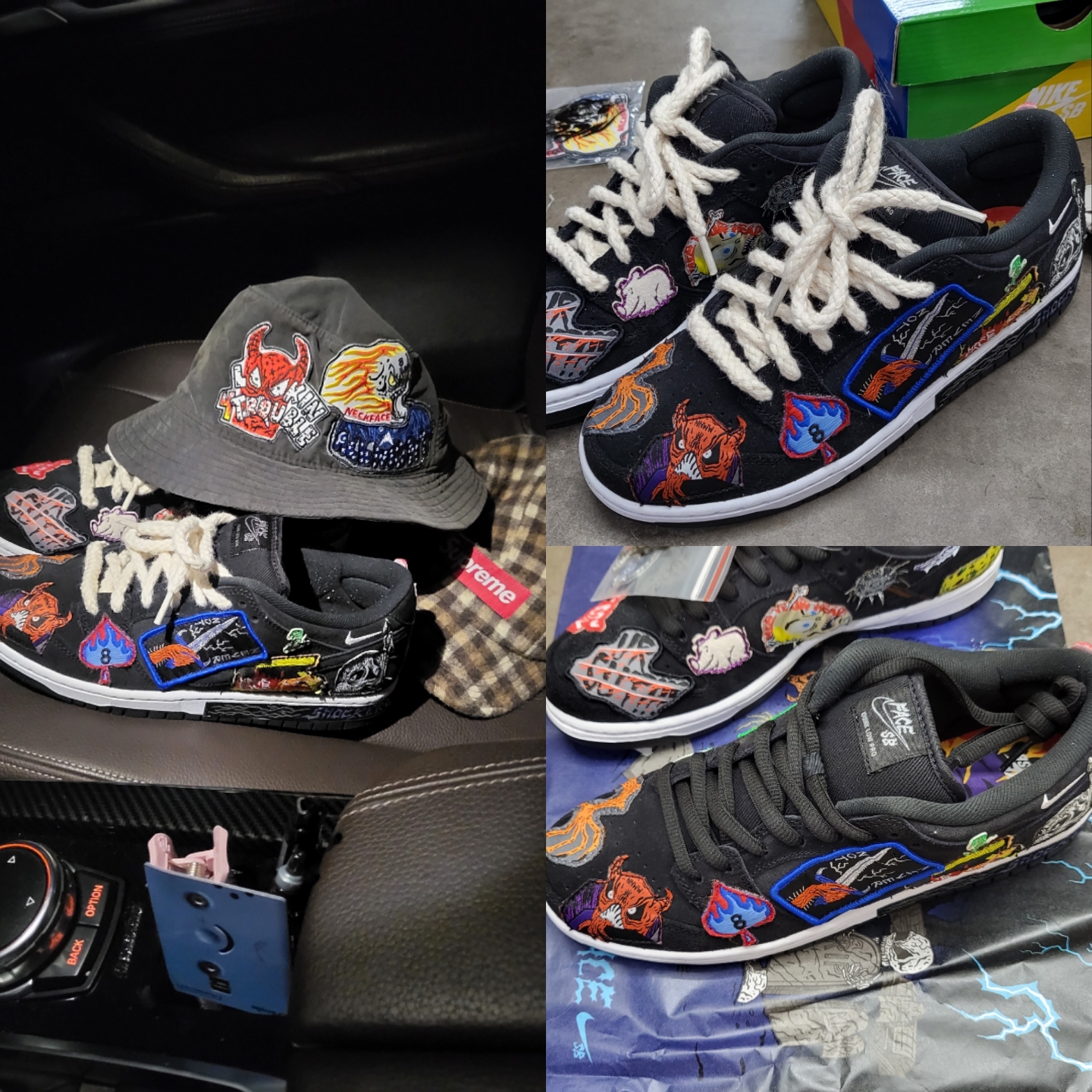 Nike x Neckface SB Dunk Low Pro Black 착용 스타일