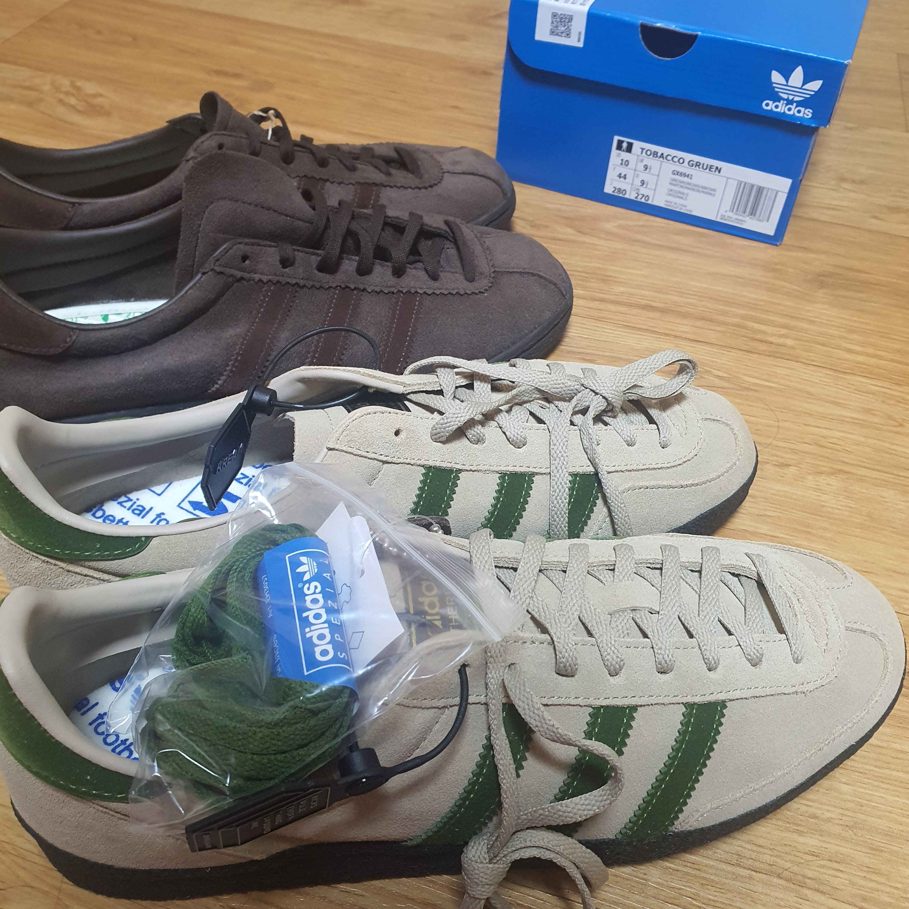 Adidas Spezial Lotherton Tech Gold Craft Green 착용 스타일