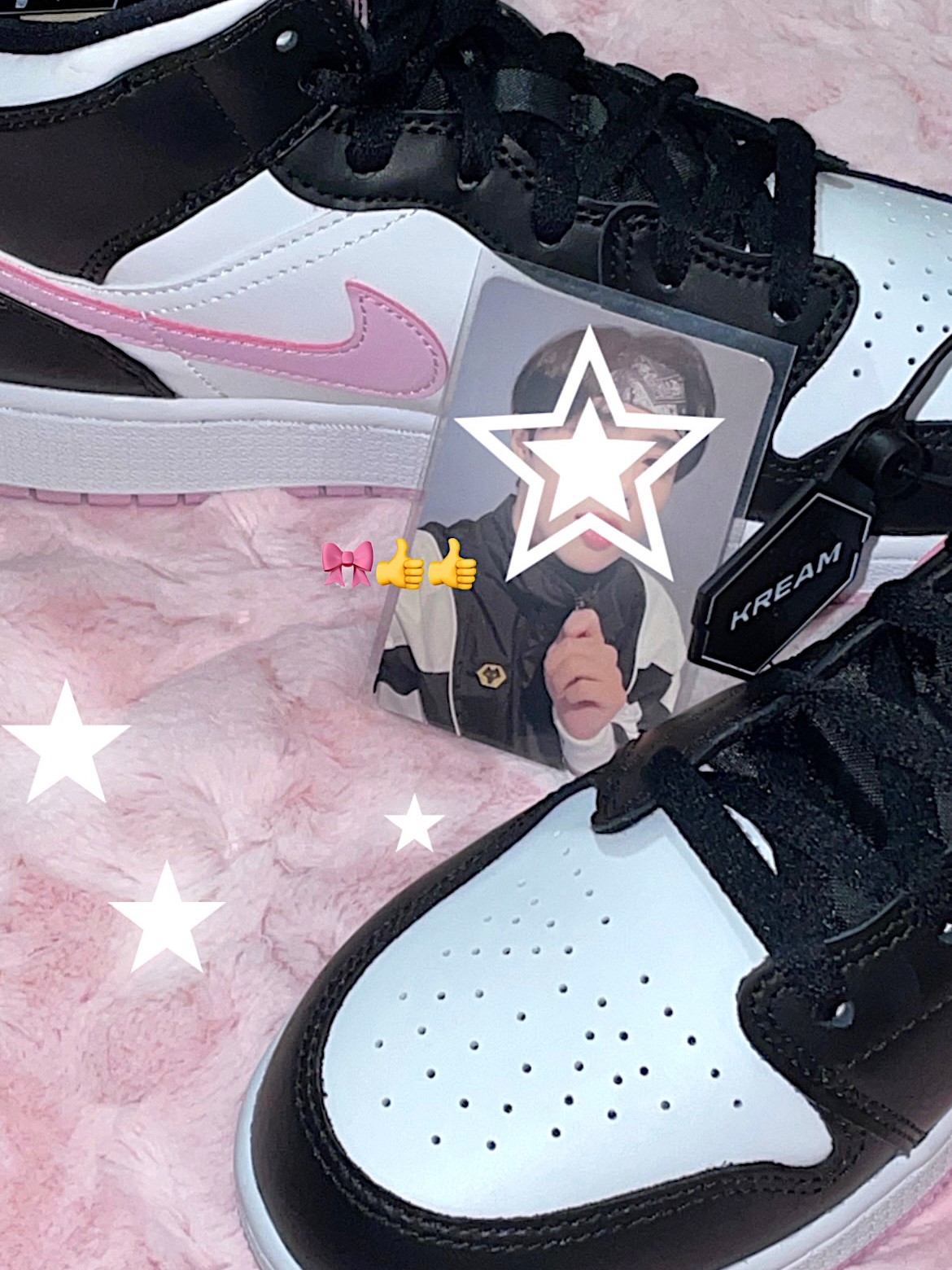 (GS) Jordan 1 Mid Light Arctic Pink 착용 스타일 - 1
