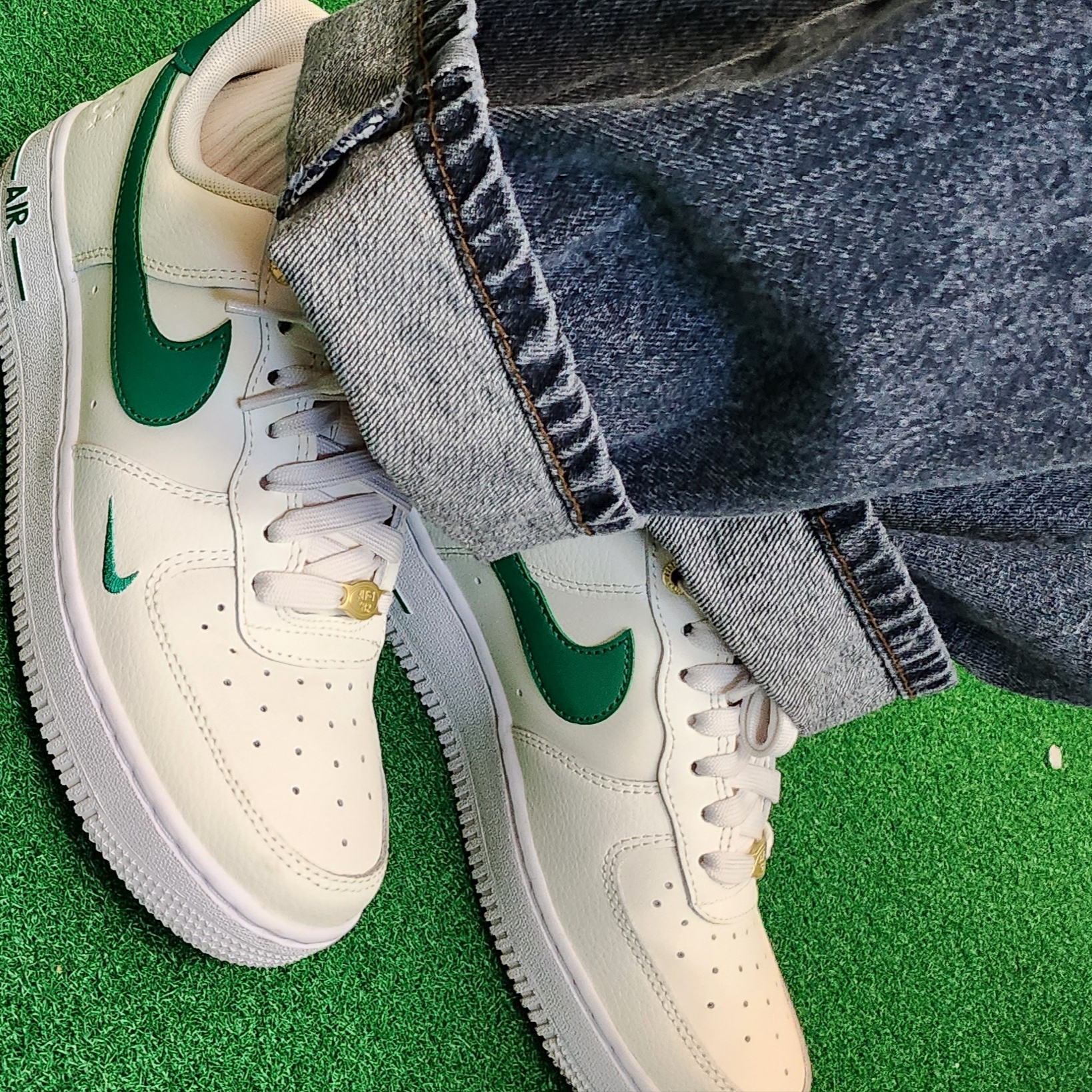 (W) Nike Air Force 1 '07 SE 40th Anniversary Join Forces Sail Malachite 착용 스타일