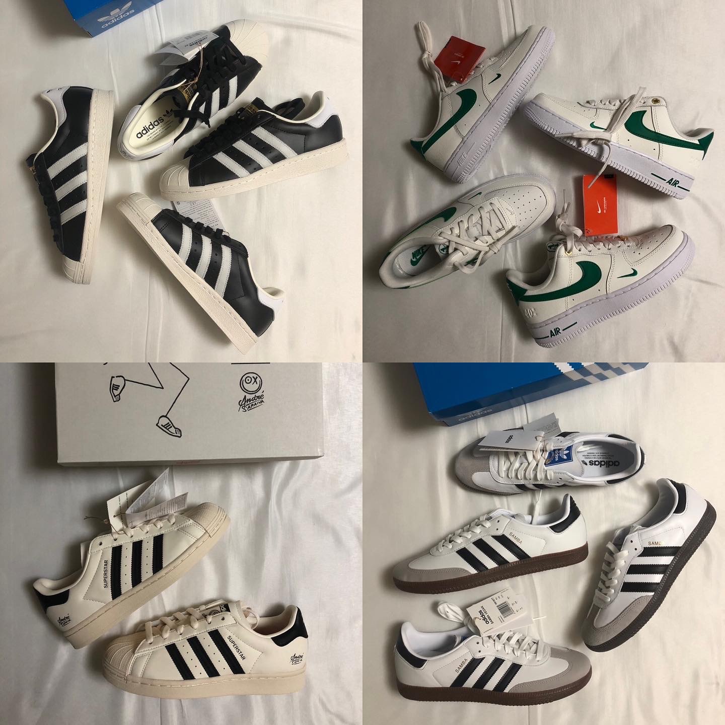 Adidas Samba Vegan White Black, Adidas Samba OG Cloud White 착용 스타일