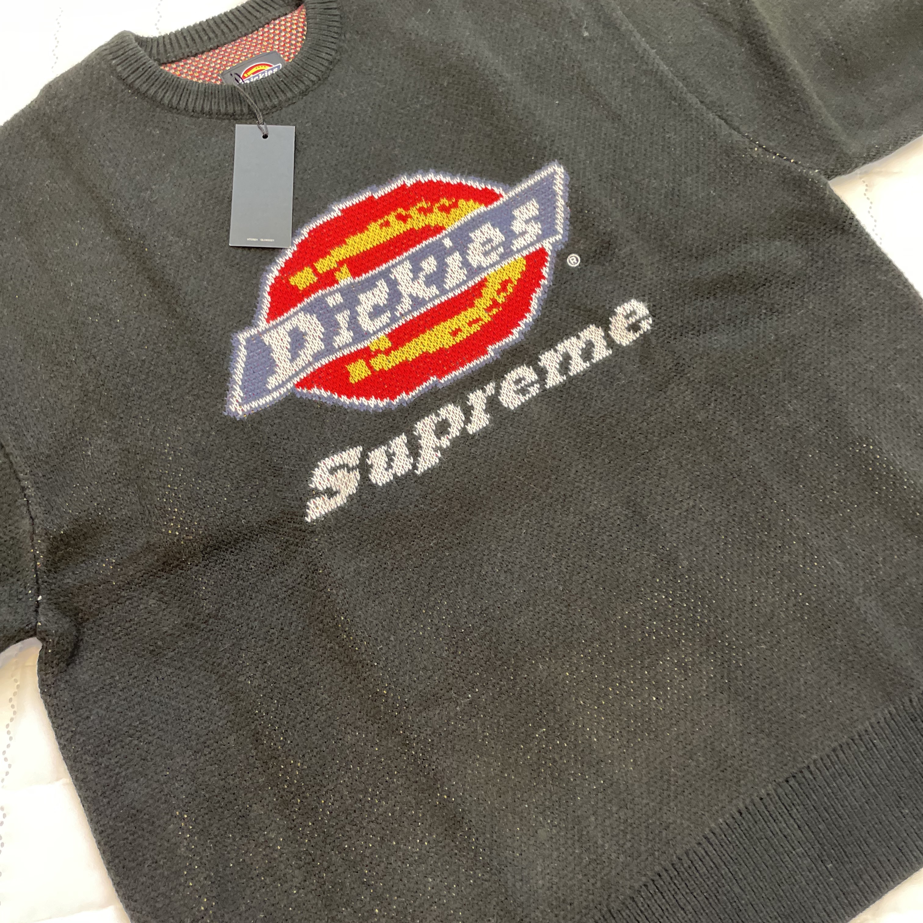 Supreme x Dickies Sweater Black - 22FW 착용 스타일