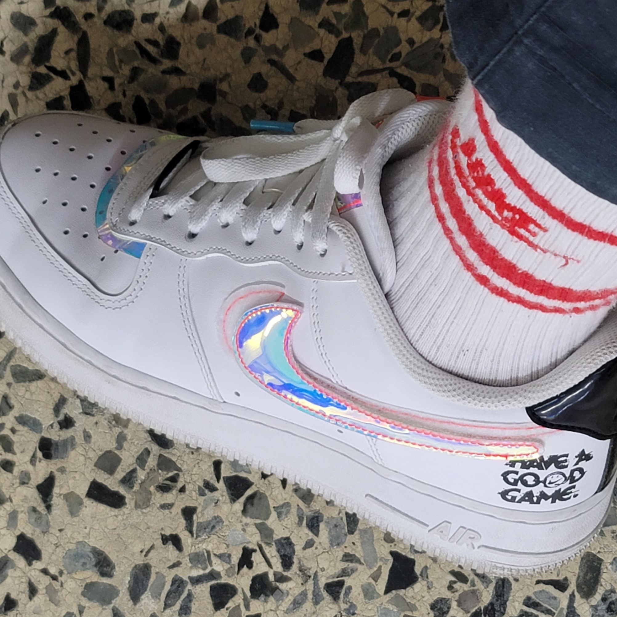 Nike Air Force 1 '07 LV8 Have a Good Game 착용 스타일