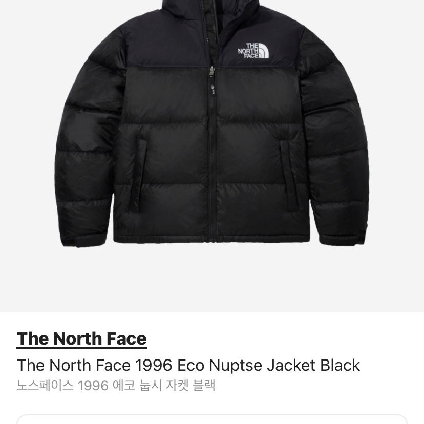 The North Face 1996 Eco Nuptse Jacket Black 착용 스타일