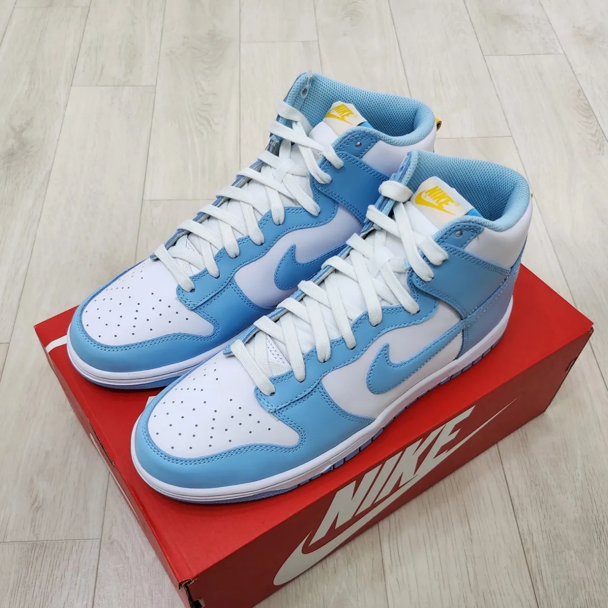 Nike Dunk High Retro Blue Chill 착용 스타일 - 2