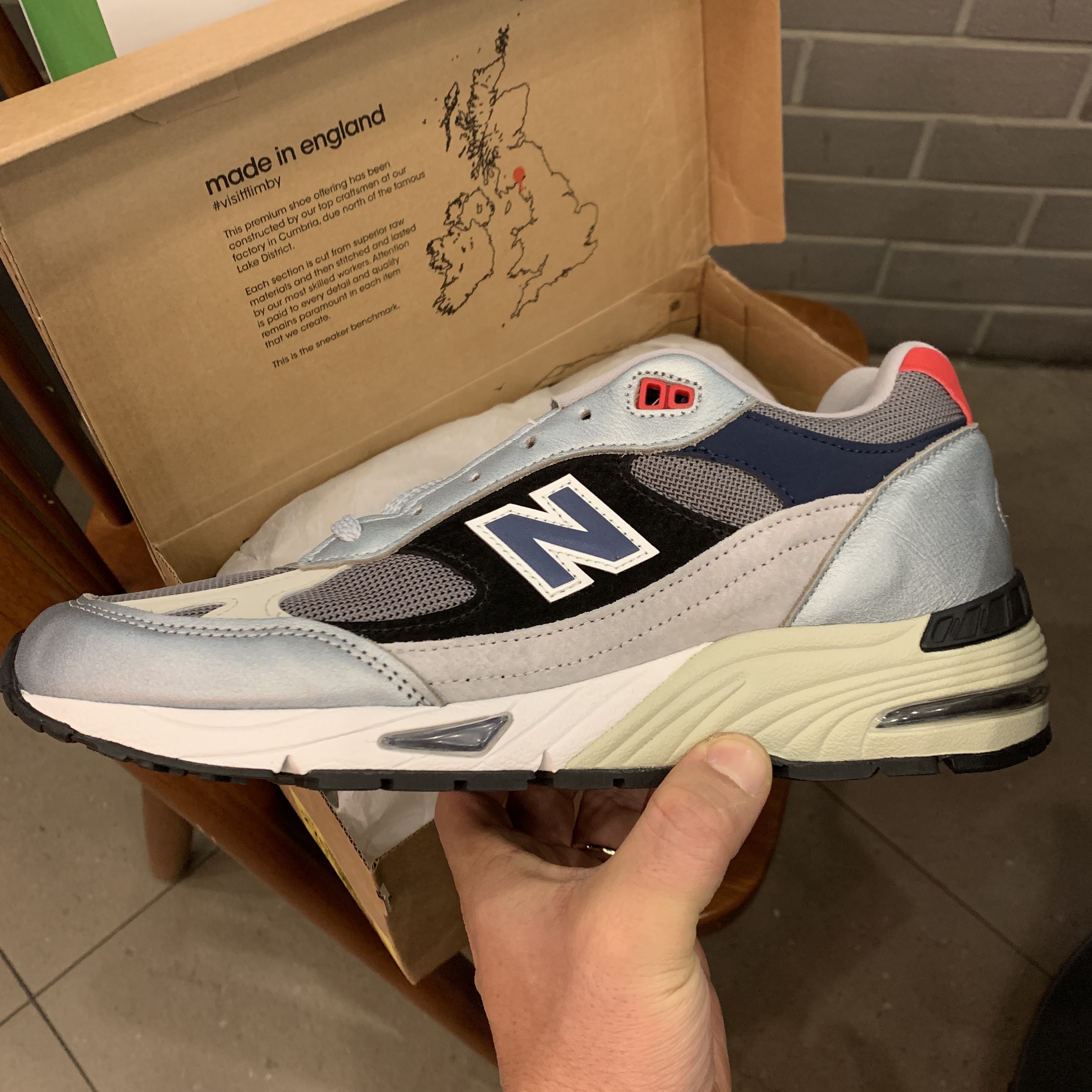 New Balance 991 Made in UK Silver 착용 스타일