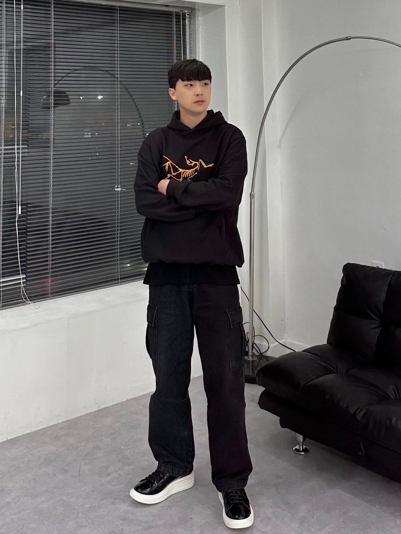 Palace x Arc'teryx Hood Black - 20FW 착용 스타일