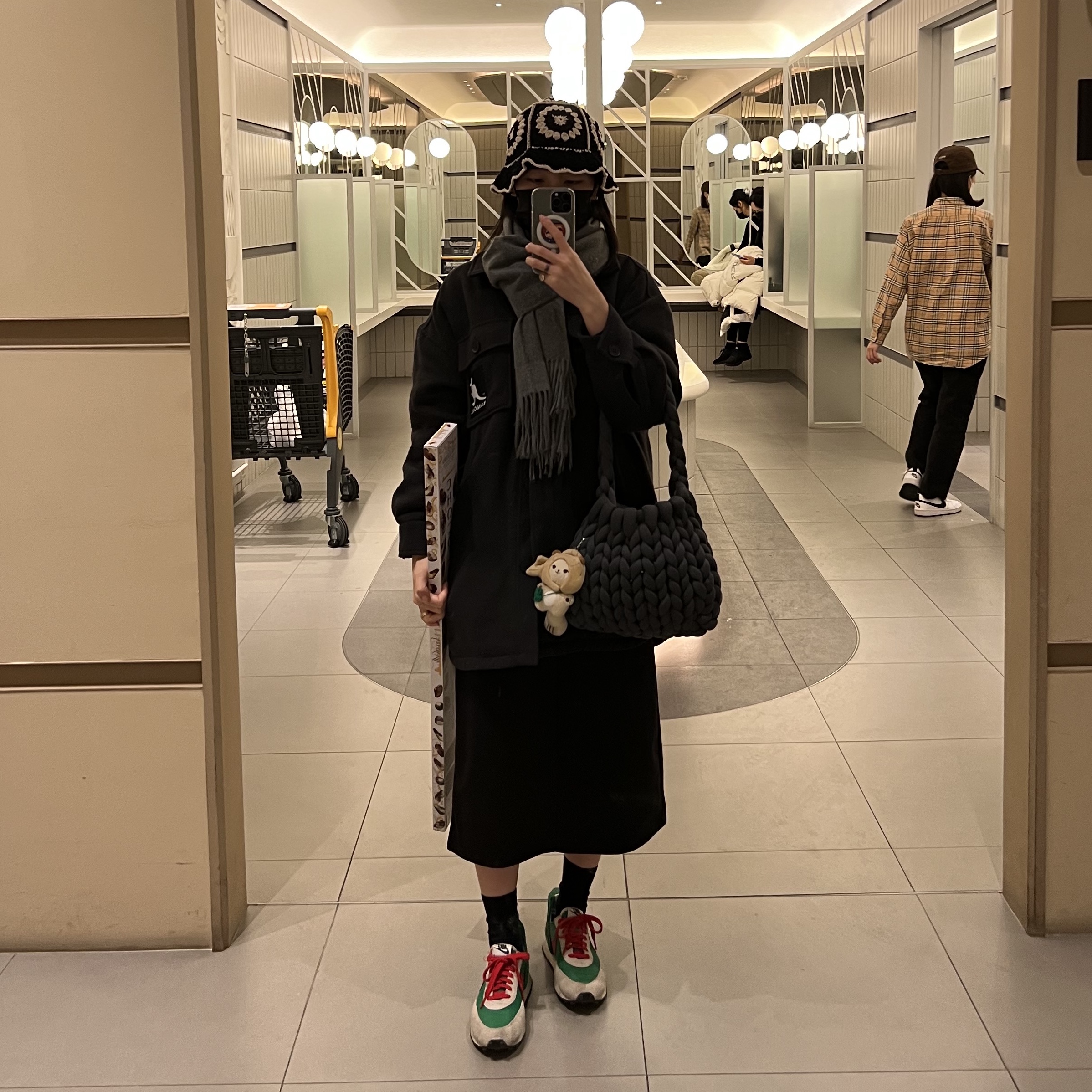 (W) Nike x Undercover Daybreak Lucky Green Red 착용 스타일