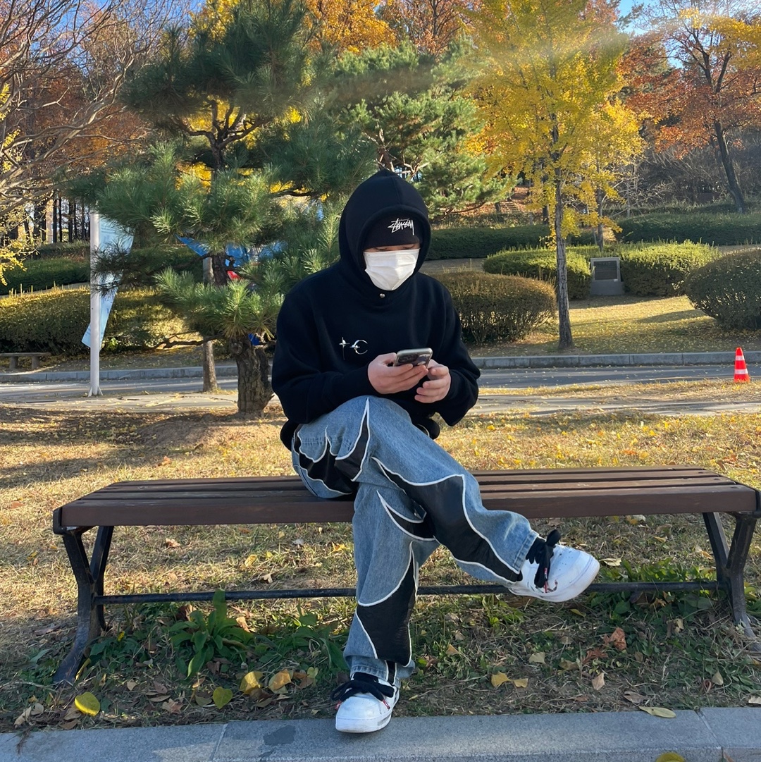 Nike x Peaceminusone Air Force 1 Low Para-Noise 2.0, Nike x Stussy Cuff Beanie Black 착용 스타일 - 1
