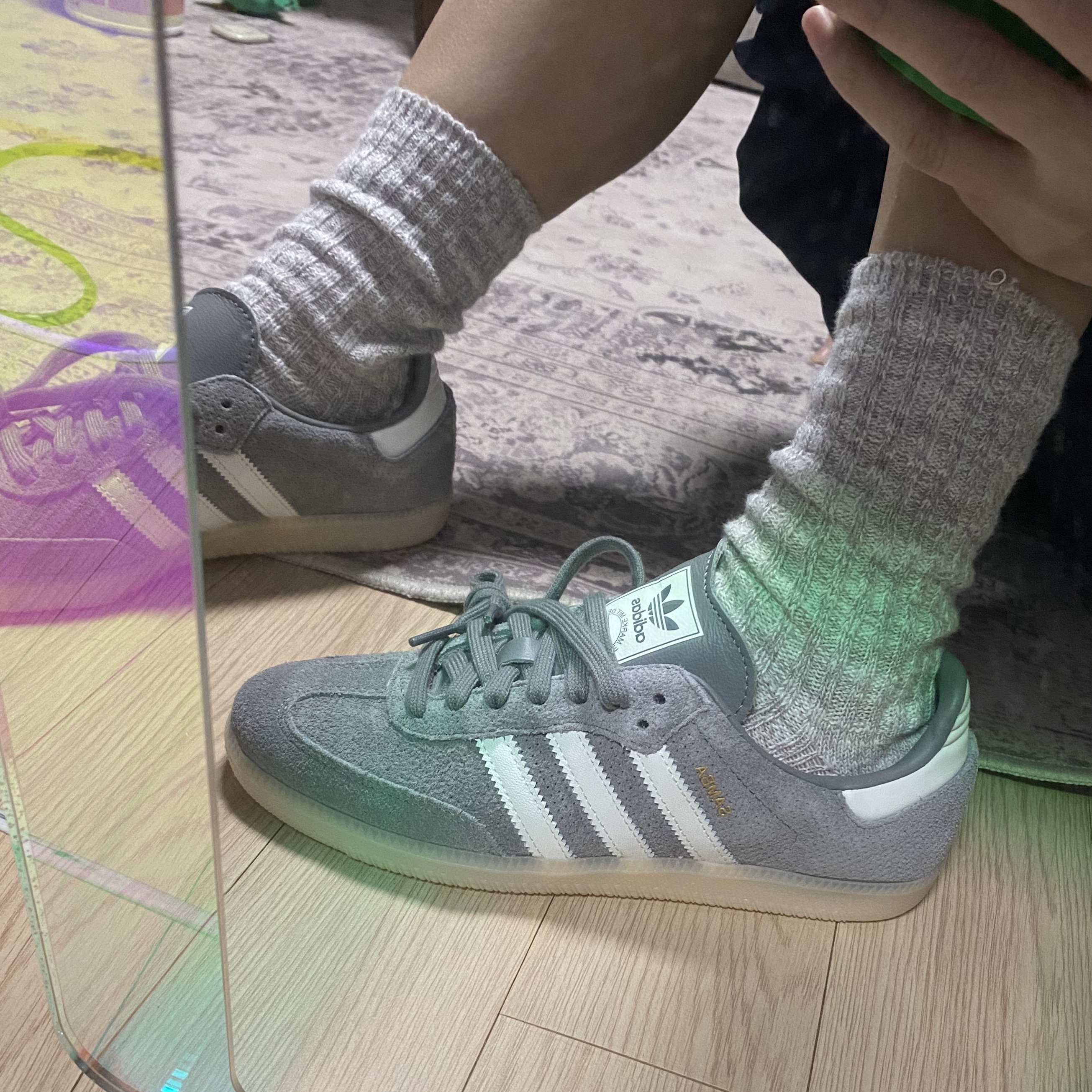 Adidas Samba OG Grey Three 착용 스타일 - 1