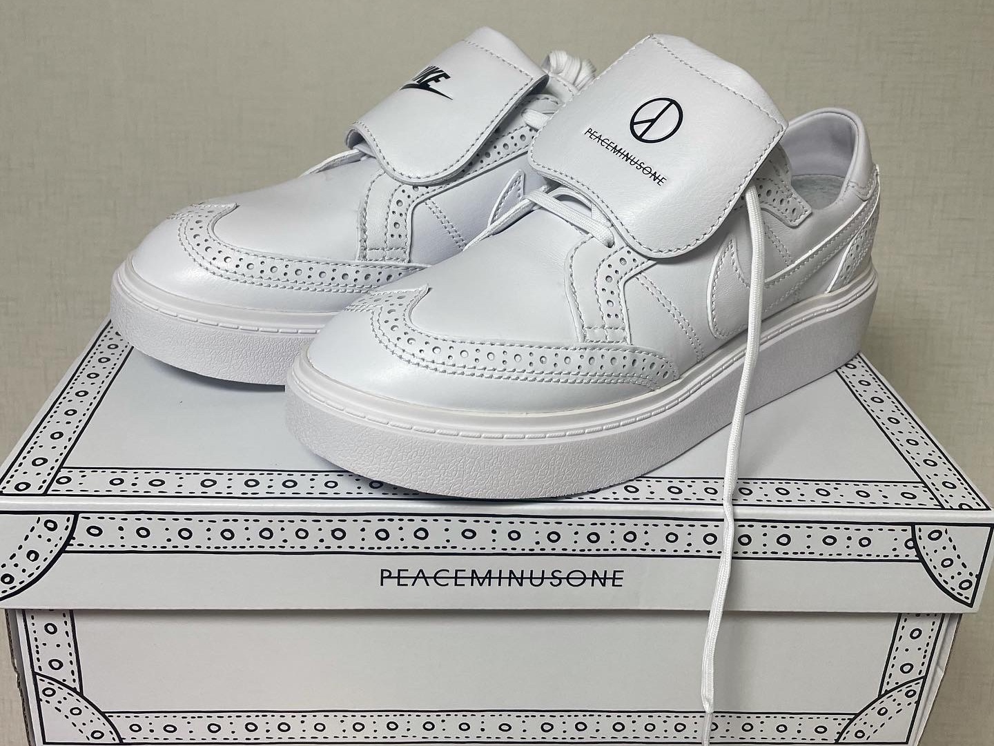 Nike x Peaceminusone Kwondo1 White 착용 스타일 - 1