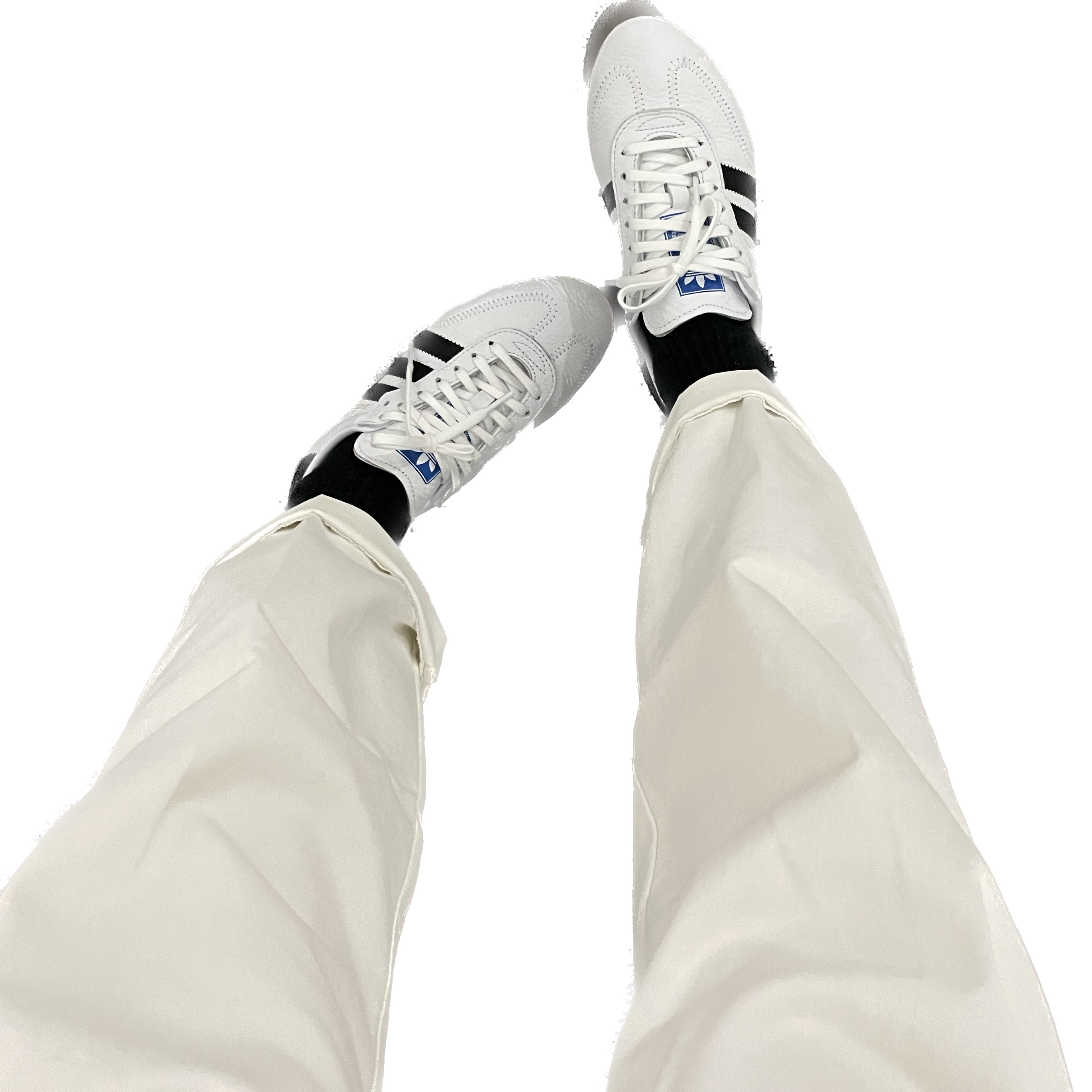 (W) Adidas Sambarose White Black Gum 착용 스타일