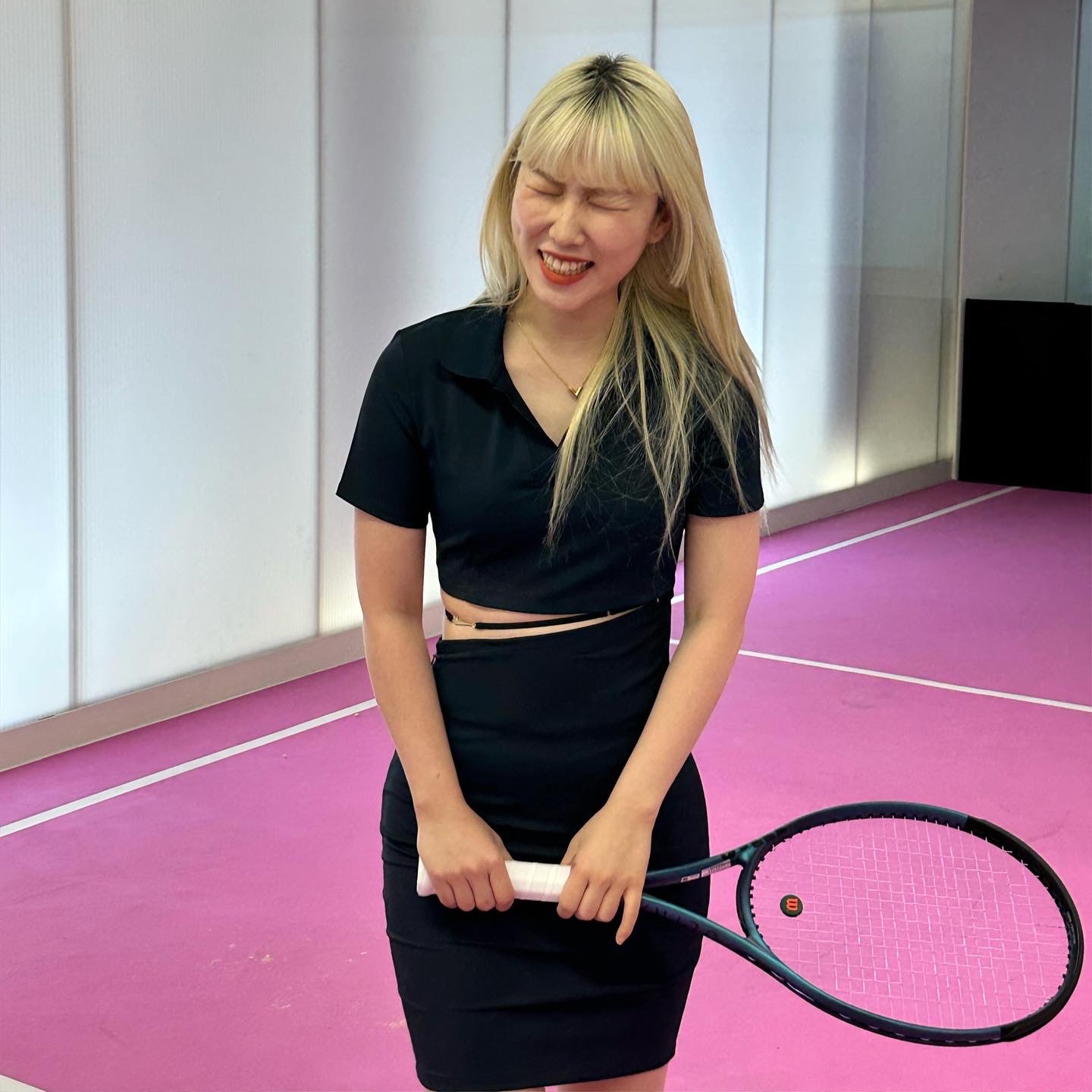 (W) Nike x Jacquemus NRG Short Sleeve Polo Dress Dark Obsidian - US/EU 착용 스타일 - 4