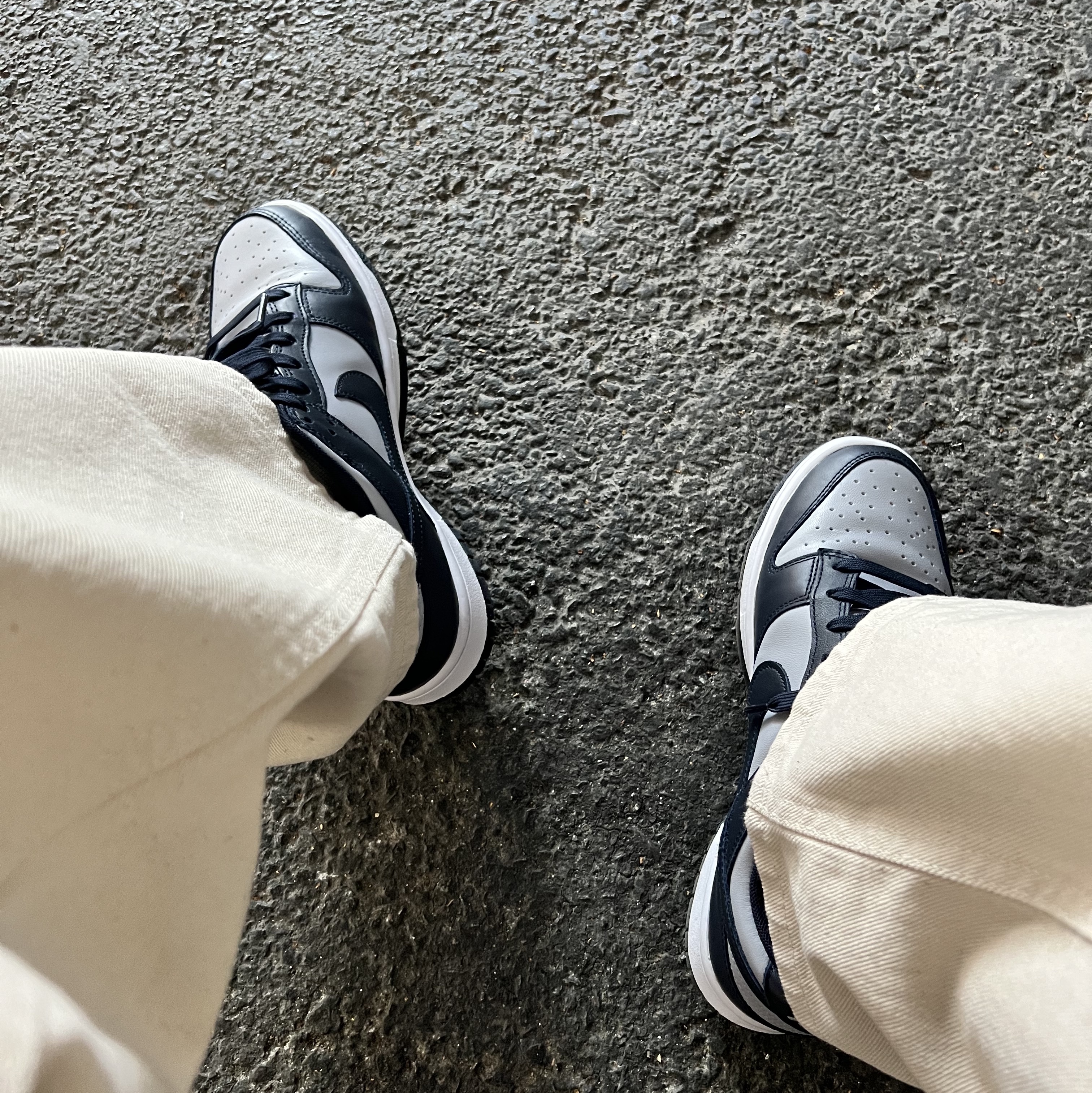 Nike Dunk Low Retro Championship Grey 착용 스타일 - 2