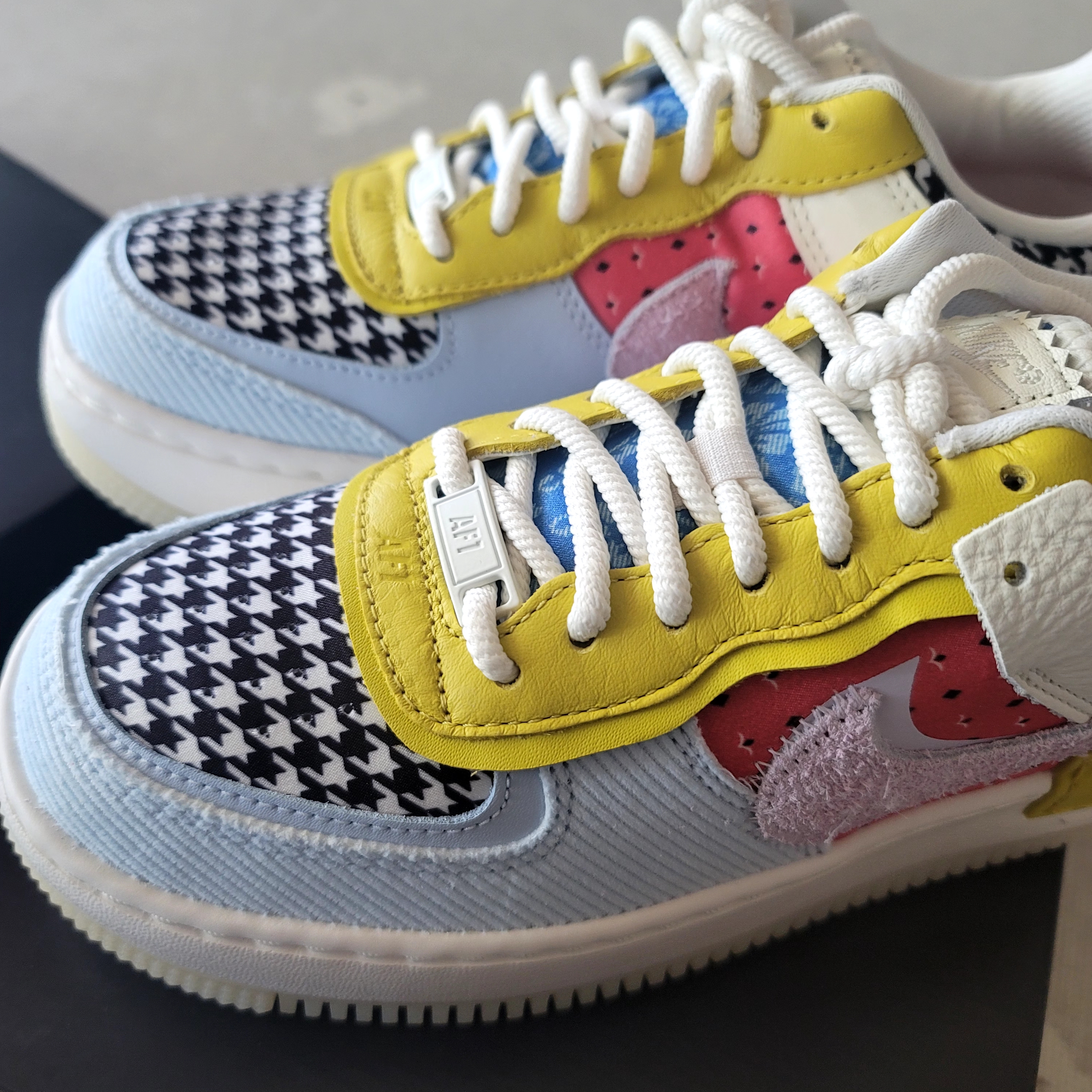 (W) Nike Air Force 1 Shadow Patchwork 착용 스타일 - 3