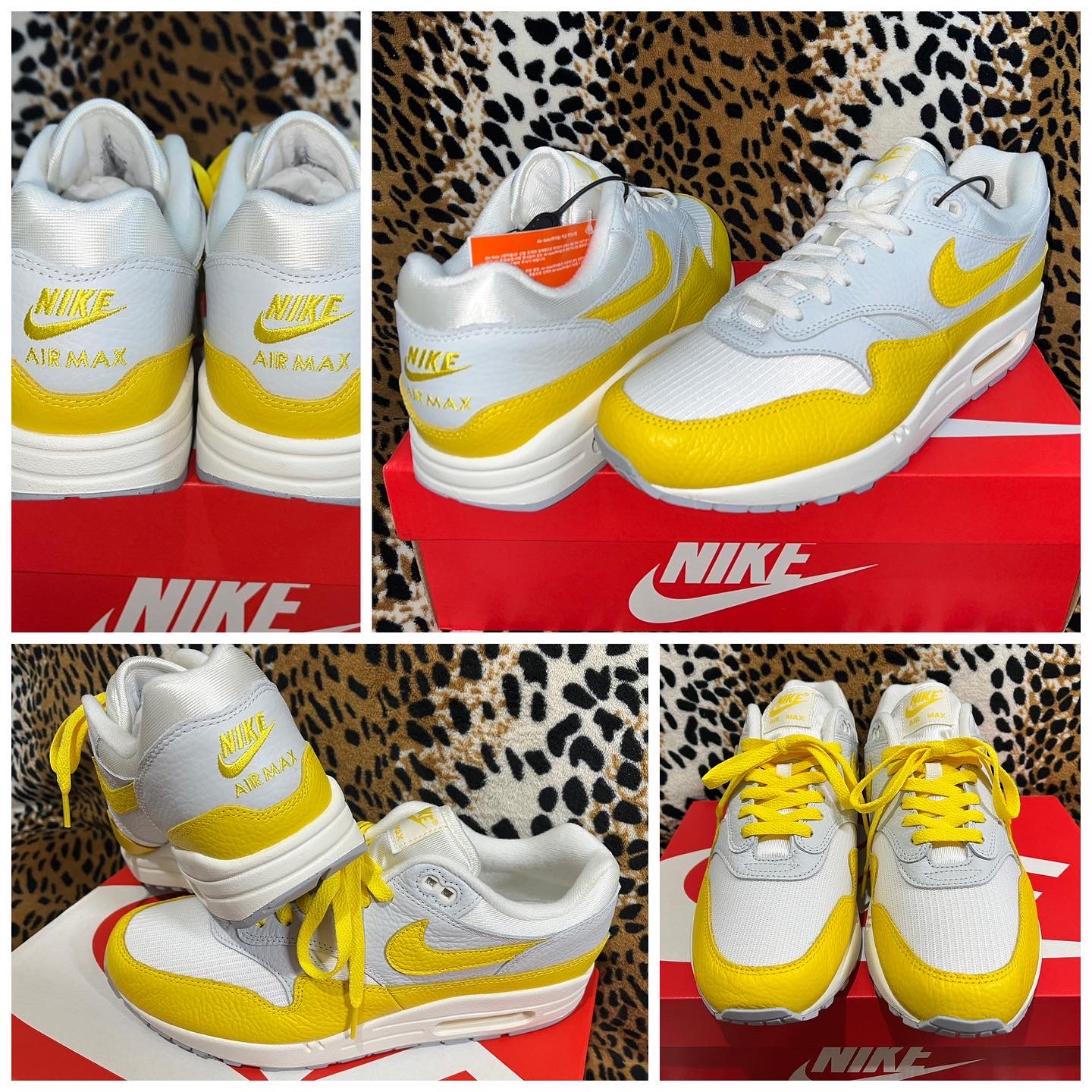 (W) Nike Air Max 1 Tour Yellow, Nike NRG Swoosh Logo Hoodie Chrome Yellow 착용 스타일 - 2