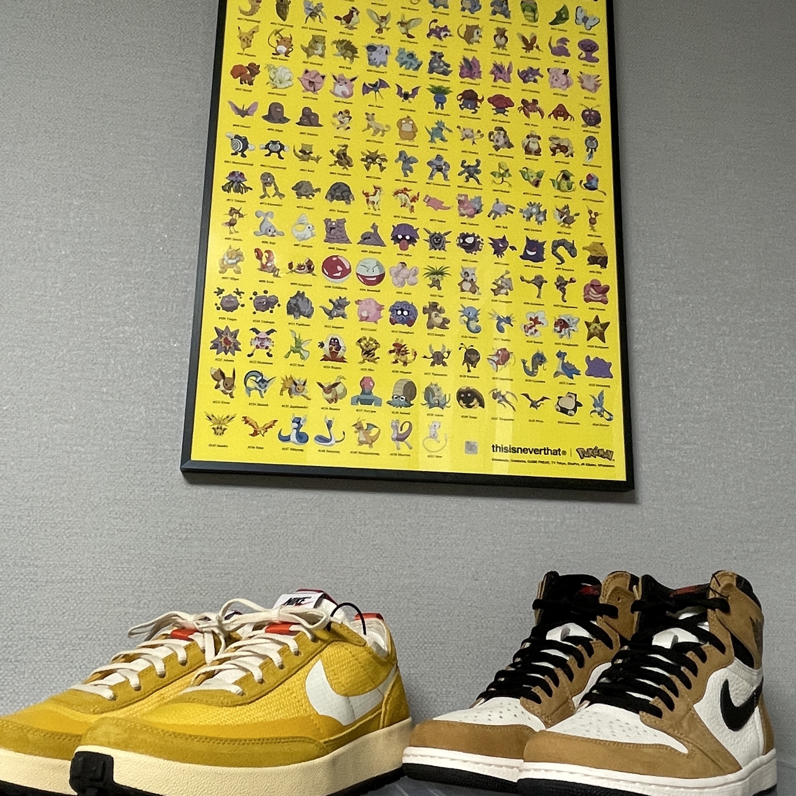Pokemon x Thisisneverthat Sticker Poster Yellow, Nike x Tom Sachs General Purpose Shoe Archive 착용 스타일