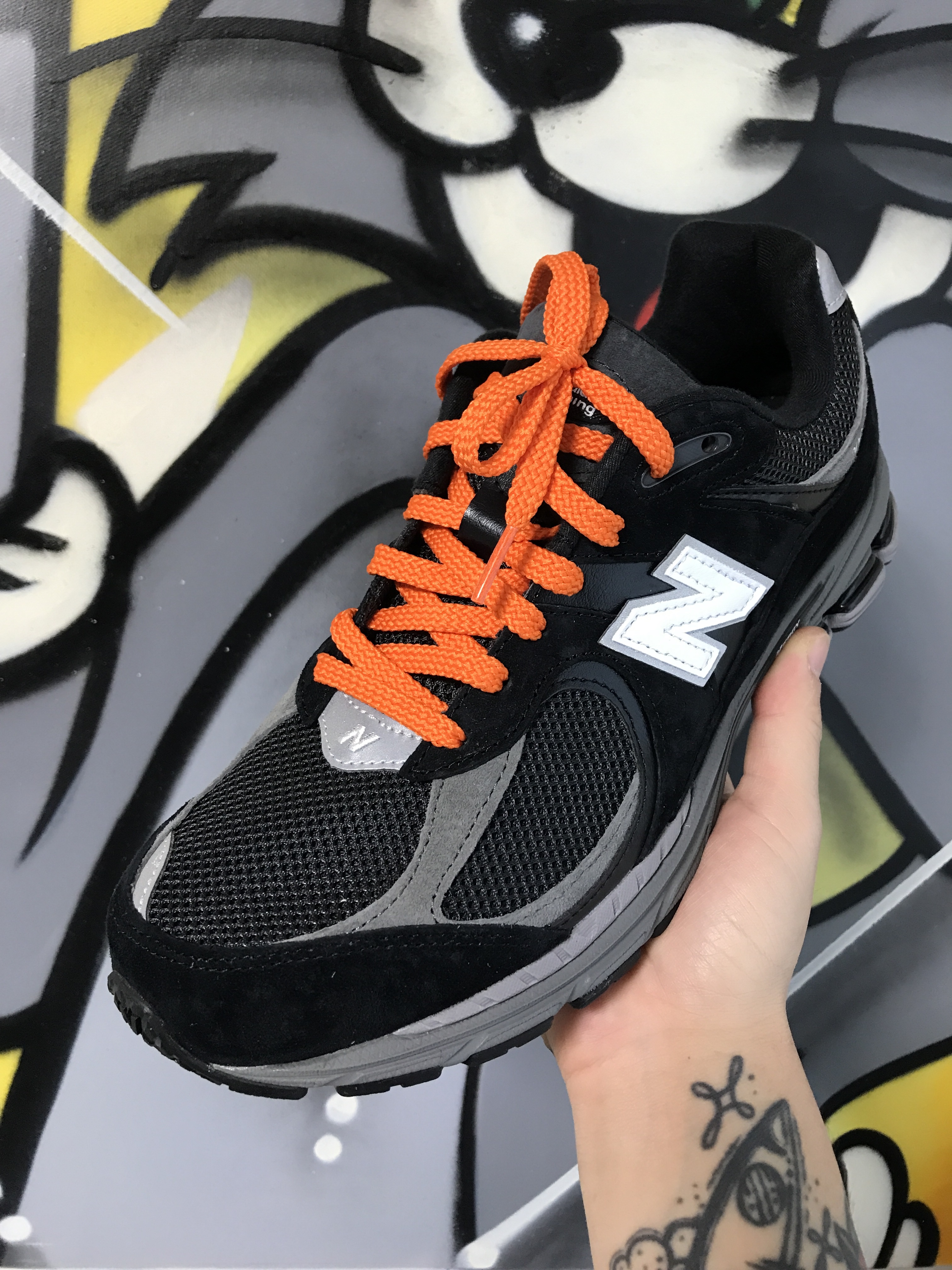New Balance 2002R Black Dark Grey - JD Sports Exclusive 착용 스타일 - 2