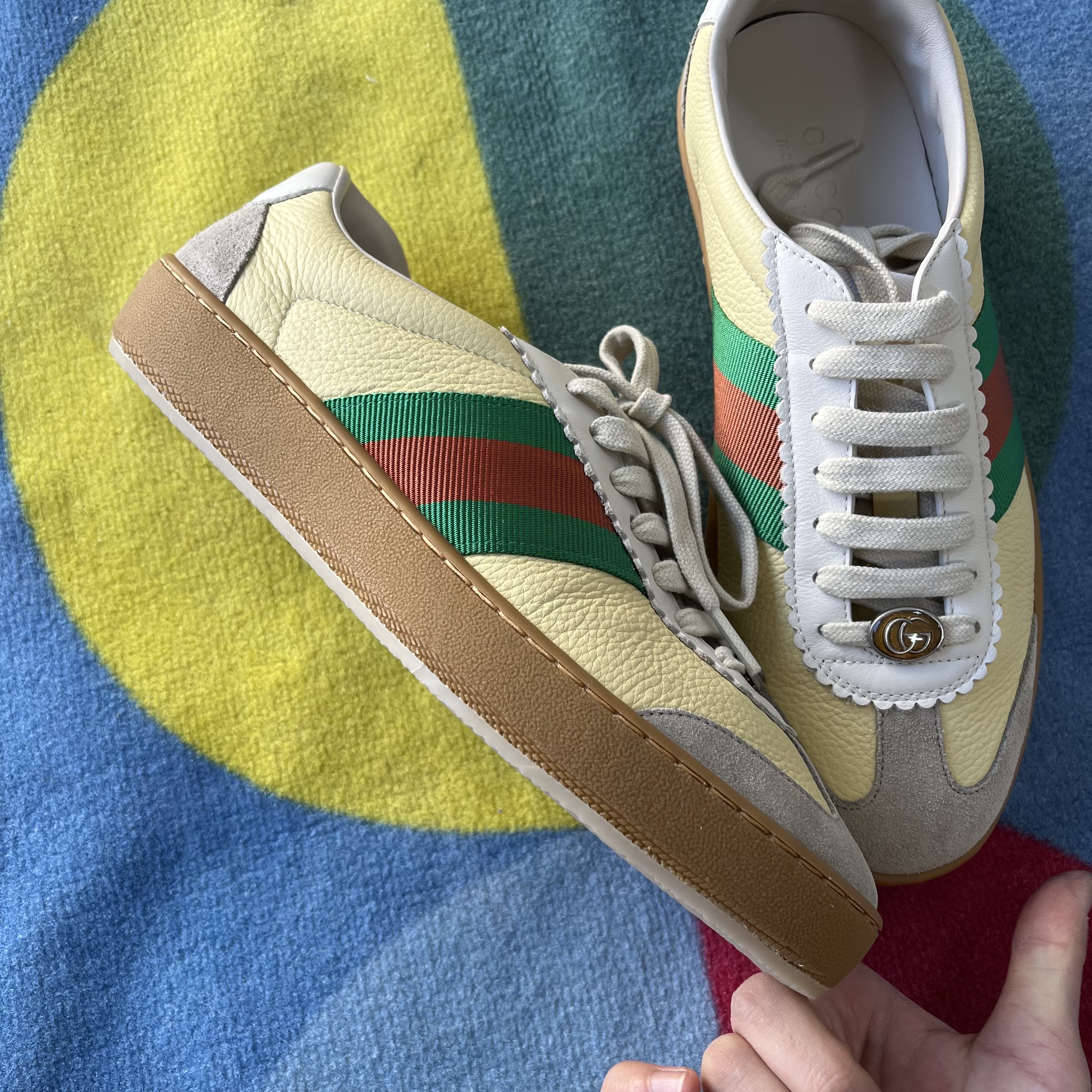 Gucci G74 Sneakers in Leather with Web Black 착용 스타일 - 1