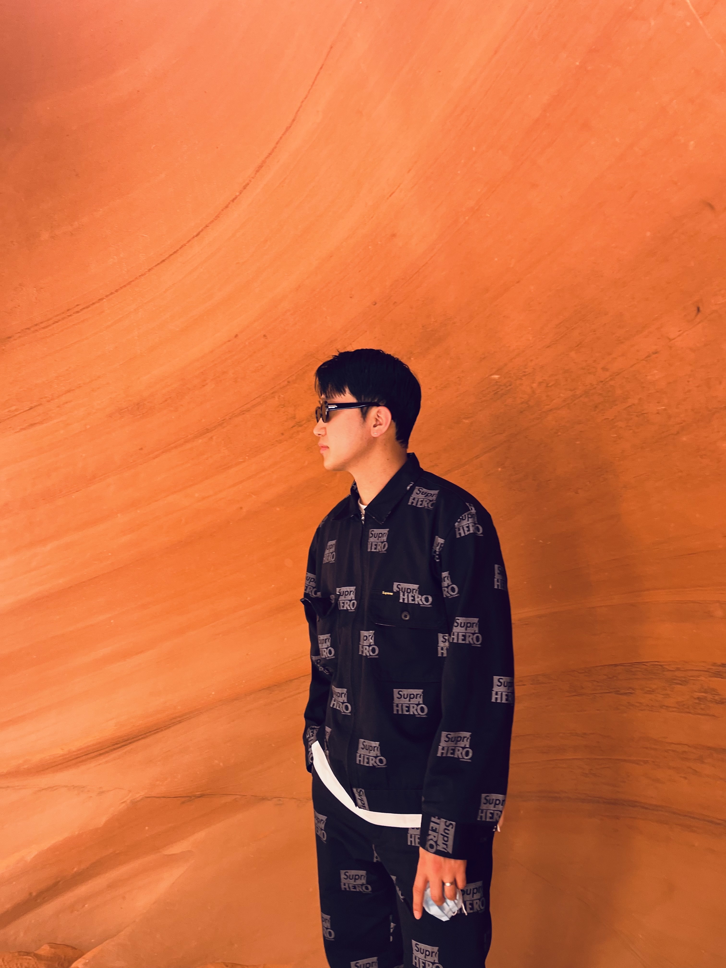 Supreme Antihero Work Jacket Black - 22SS, Supreme Antihero Work Pants Black - 22SS 착용 스타일 - 4