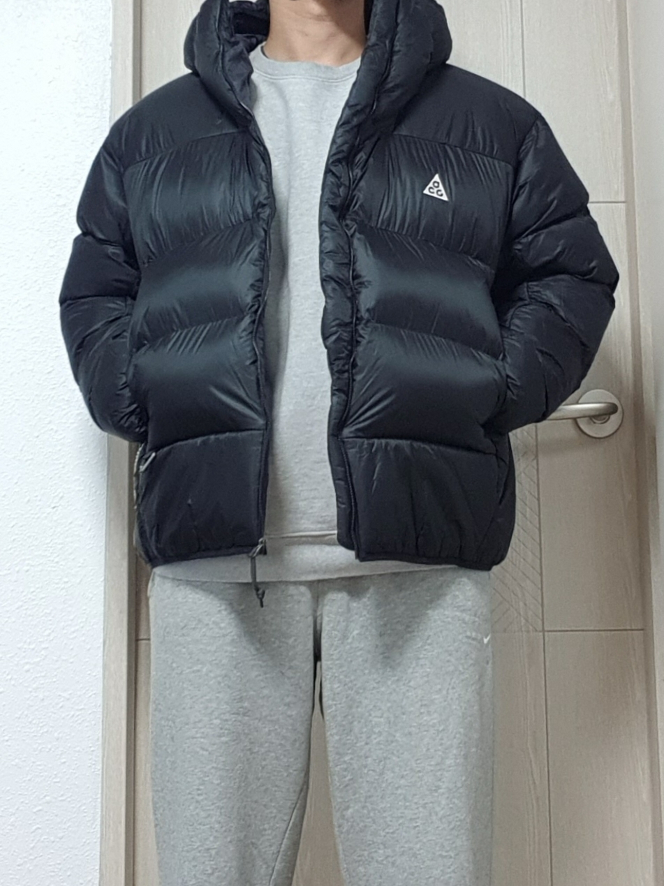 Nike ACG Therma-Fit ADV Lunar Lake Puffer Jacket Black - Asia 착용 스타일
