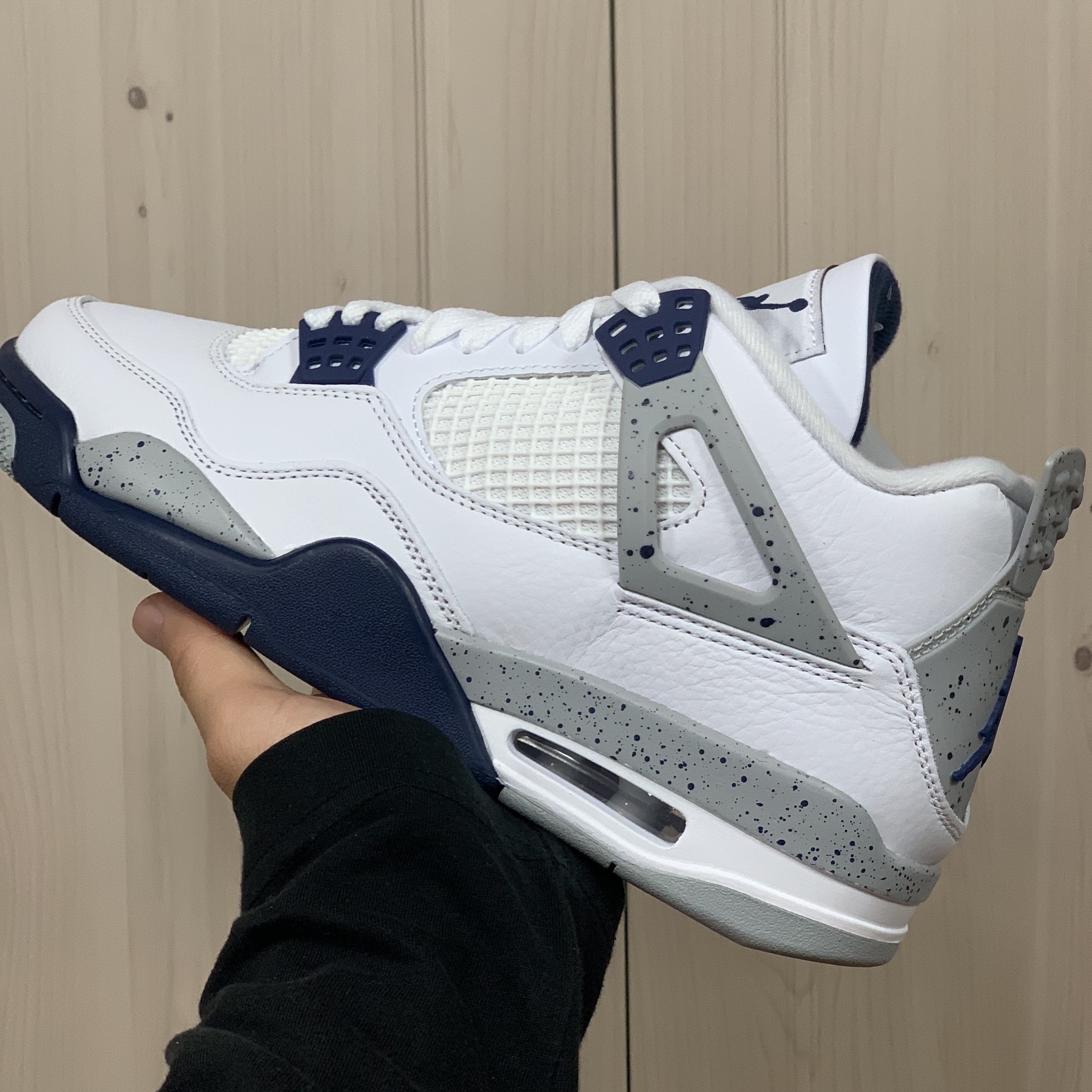 Jordan 4 Retro Midnight Navy 착용 스타일 - 1