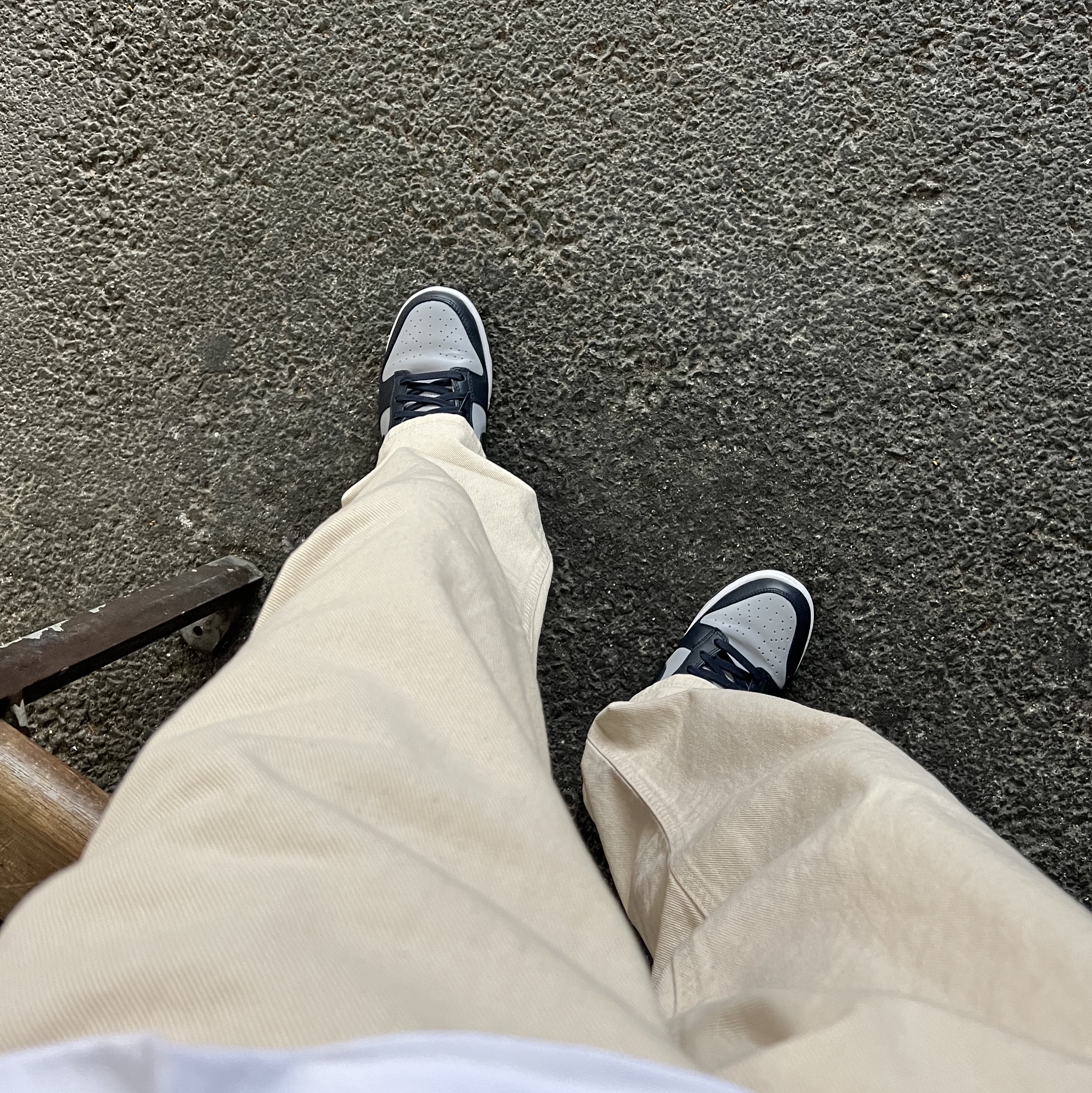 Nike Dunk Low Retro Championship Grey 착용 스타일 - 1