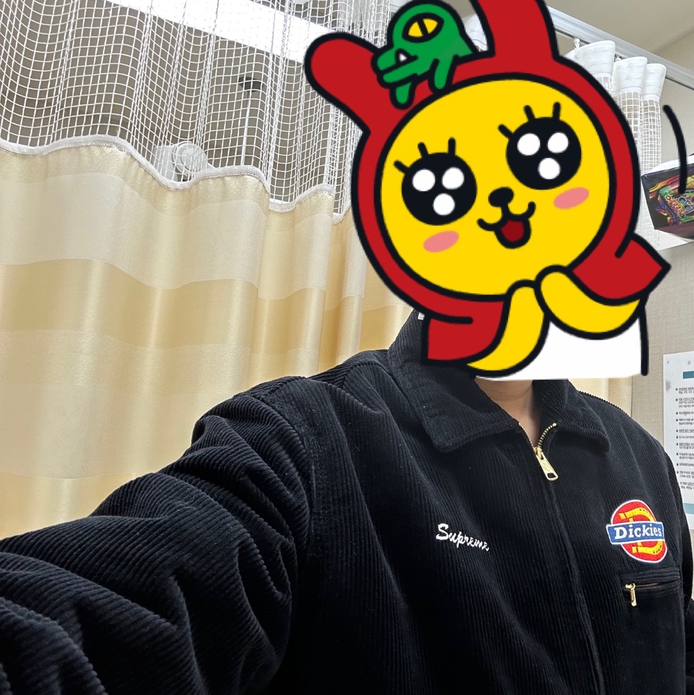 Supreme x Dickies Corduroy Work Jacket Black - 22FW 착용 스타일
