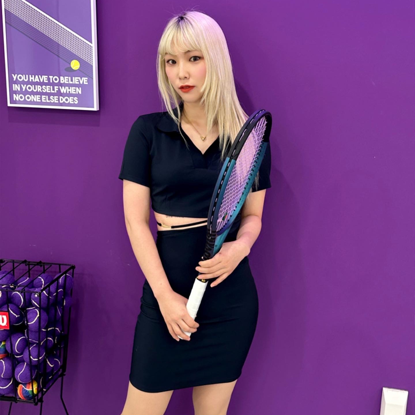 (W) Nike x Jacquemus NRG Short Sleeve Polo Dress Dark Obsidian - US/EU 착용 스타일 - 1