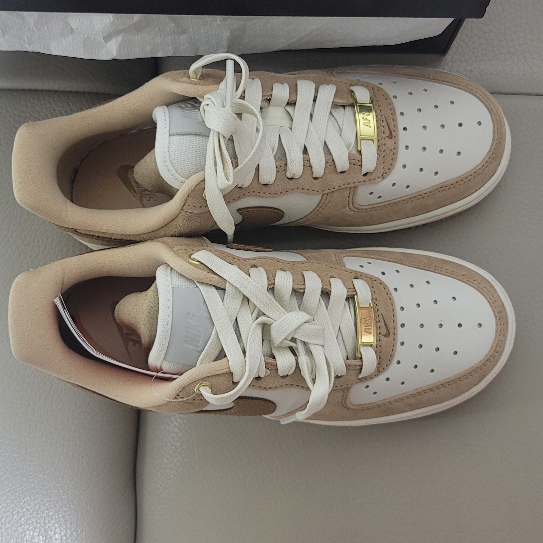 (W) Nike Air Force 1 LXX Flax 착용 스타일 - 2