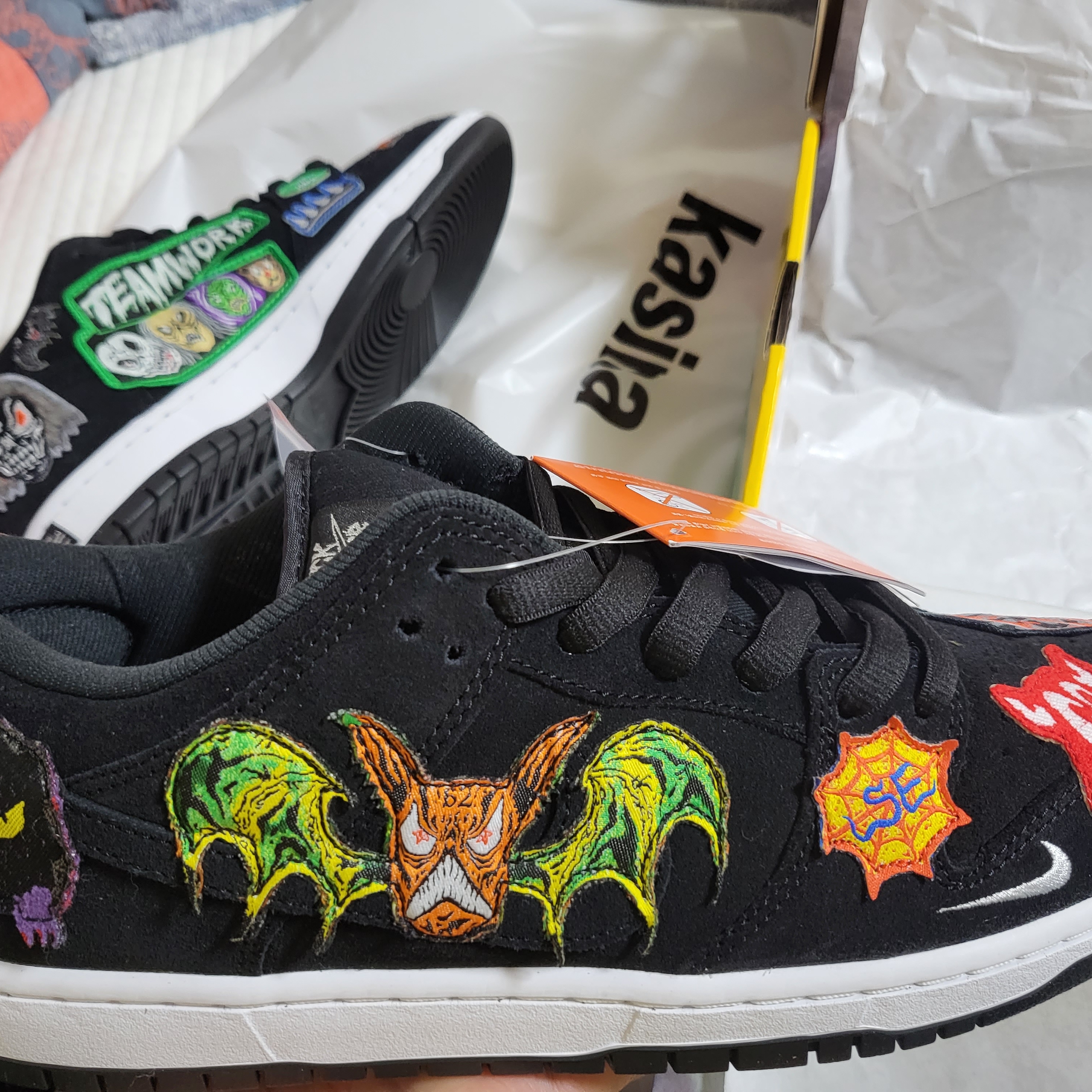 Nike x Neckface SB Dunk Low Pro Black 착용 스타일 - 1