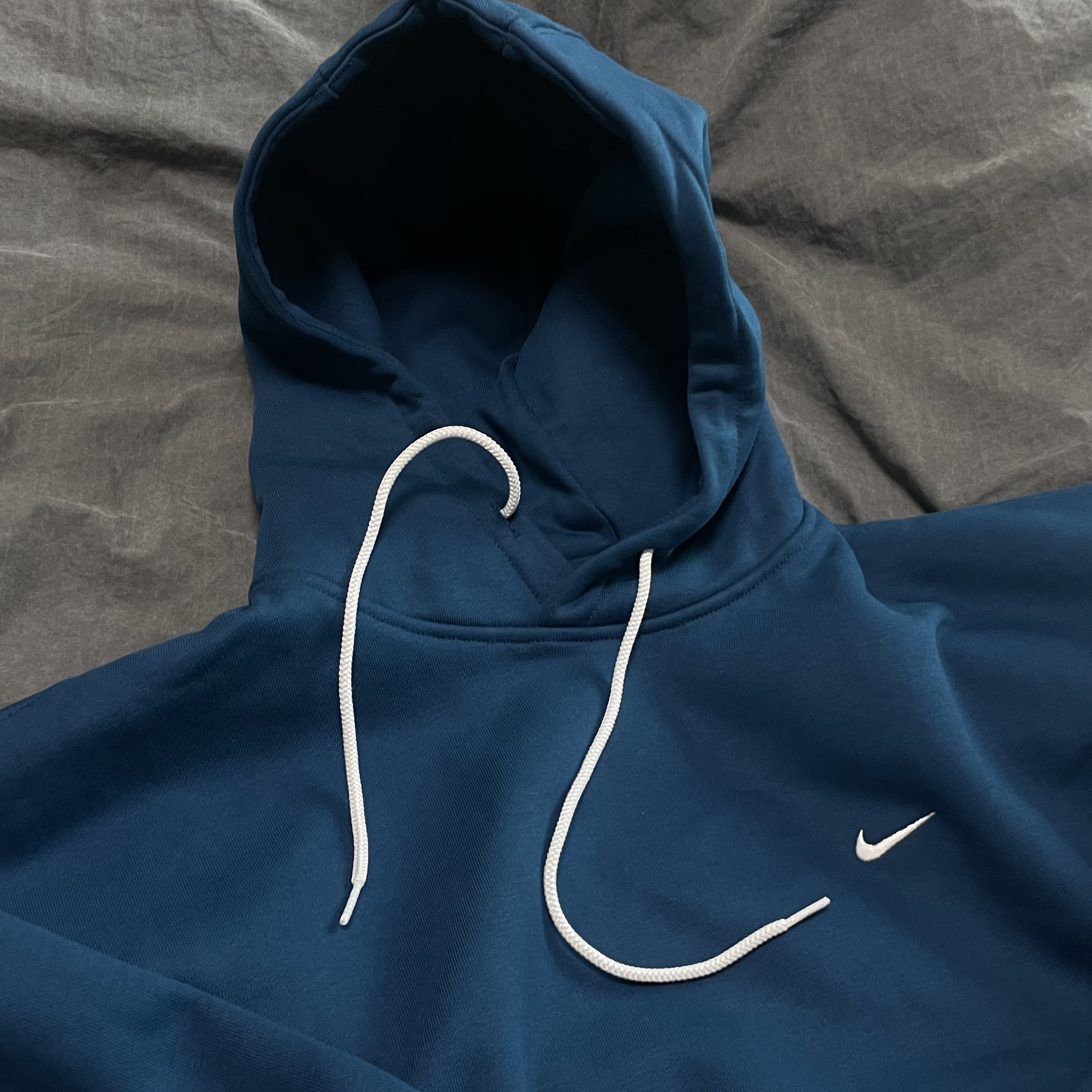 Nike NRG Solo Swoosh Fleece Hoodie Valerian Blue - Asia 착용 스타일 - 3