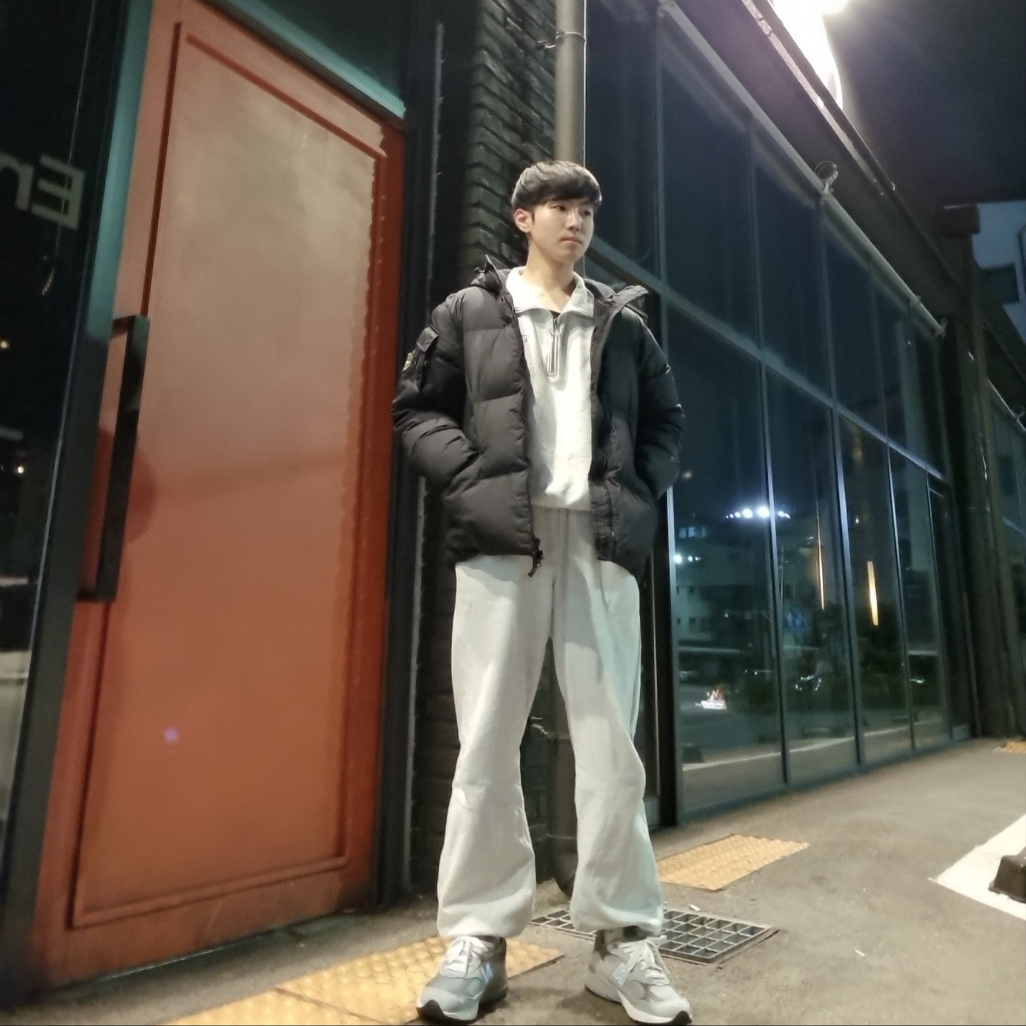 New Balance 993 Made in USA Grey - D Standard, Stone Island 40223 Garment Dyed Crinkle Reps Down Jacket Black - 22FW 착용 스타일