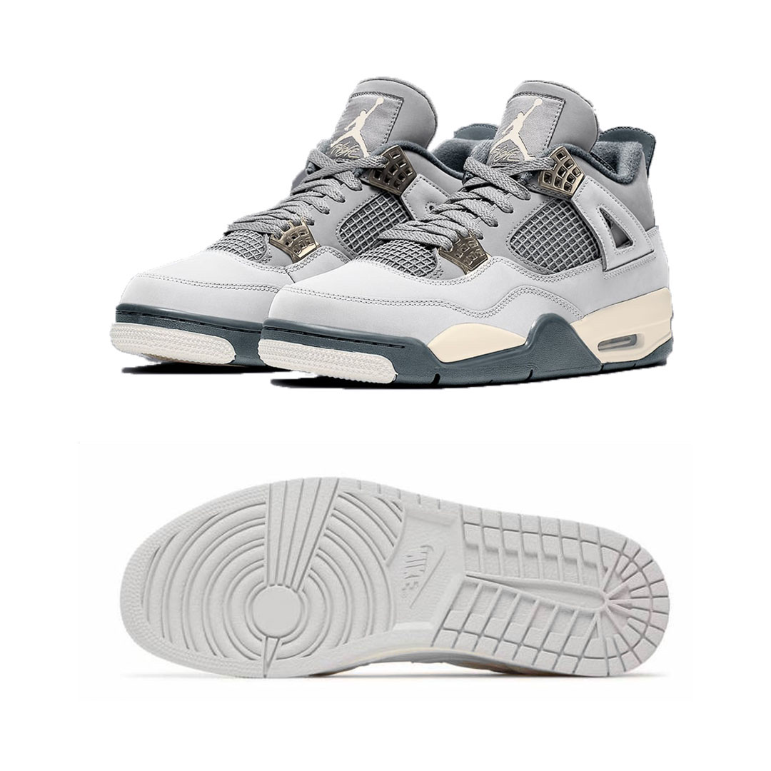 Jordan 4 Retro Midnight Navy, Jordan 4 Retro White and Black 착용 스타일 - 2