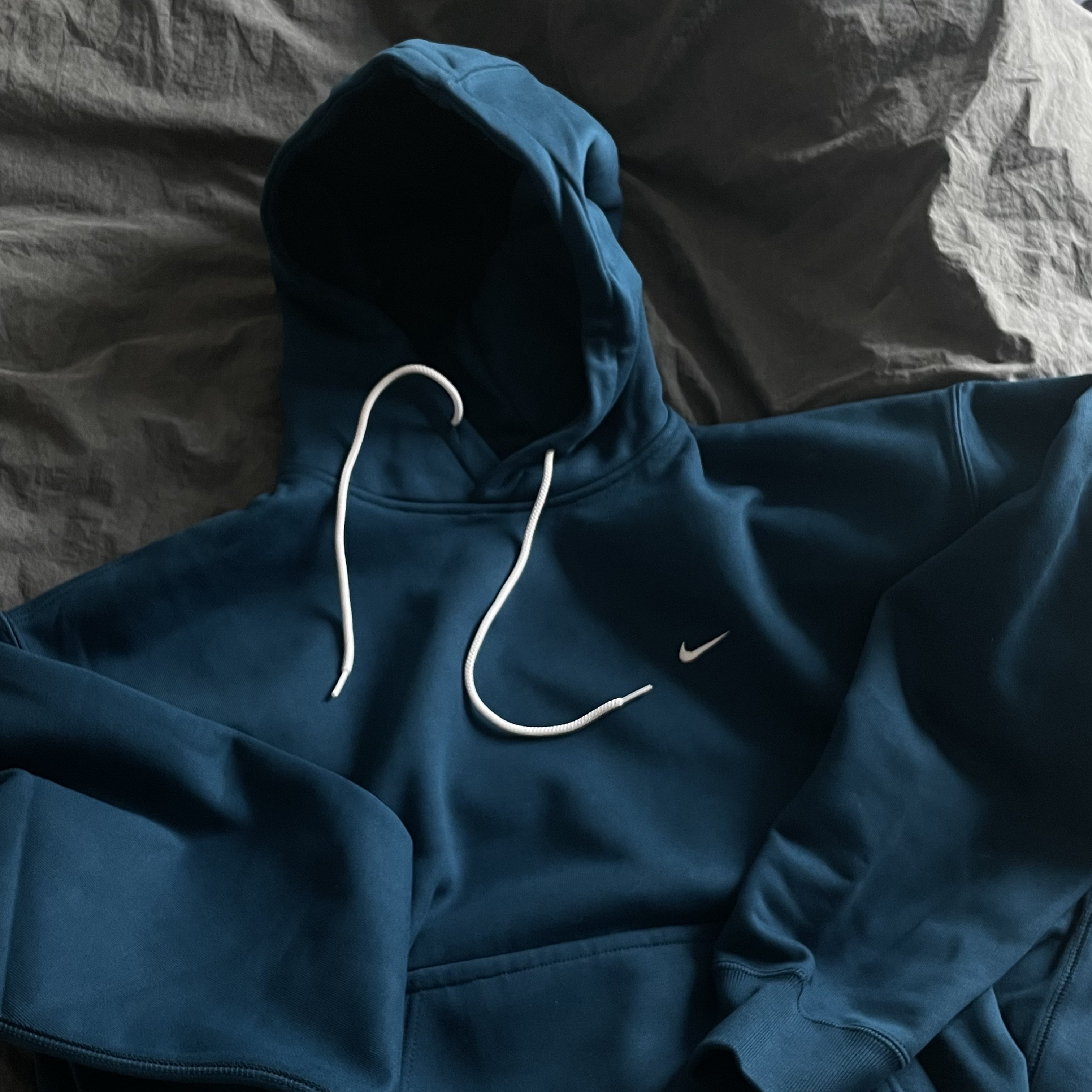 Nike NRG Solo Swoosh Fleece Hoodie Valerian Blue - Asia 착용 스타일 - 1