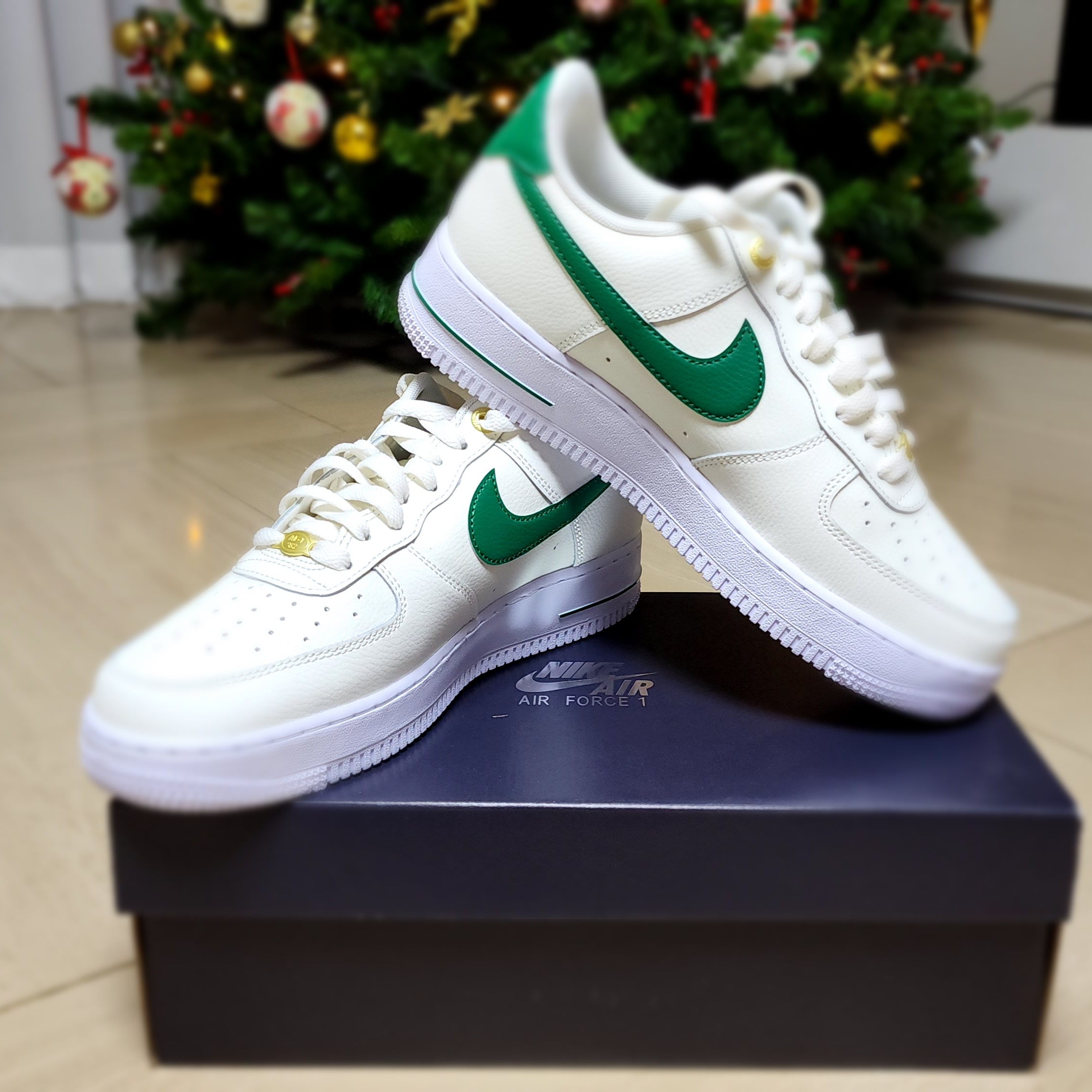 Nike Air Force 1 '07 LV8 40th Anniversary Join Forces Sail Malachite 착용 스타일 - 4