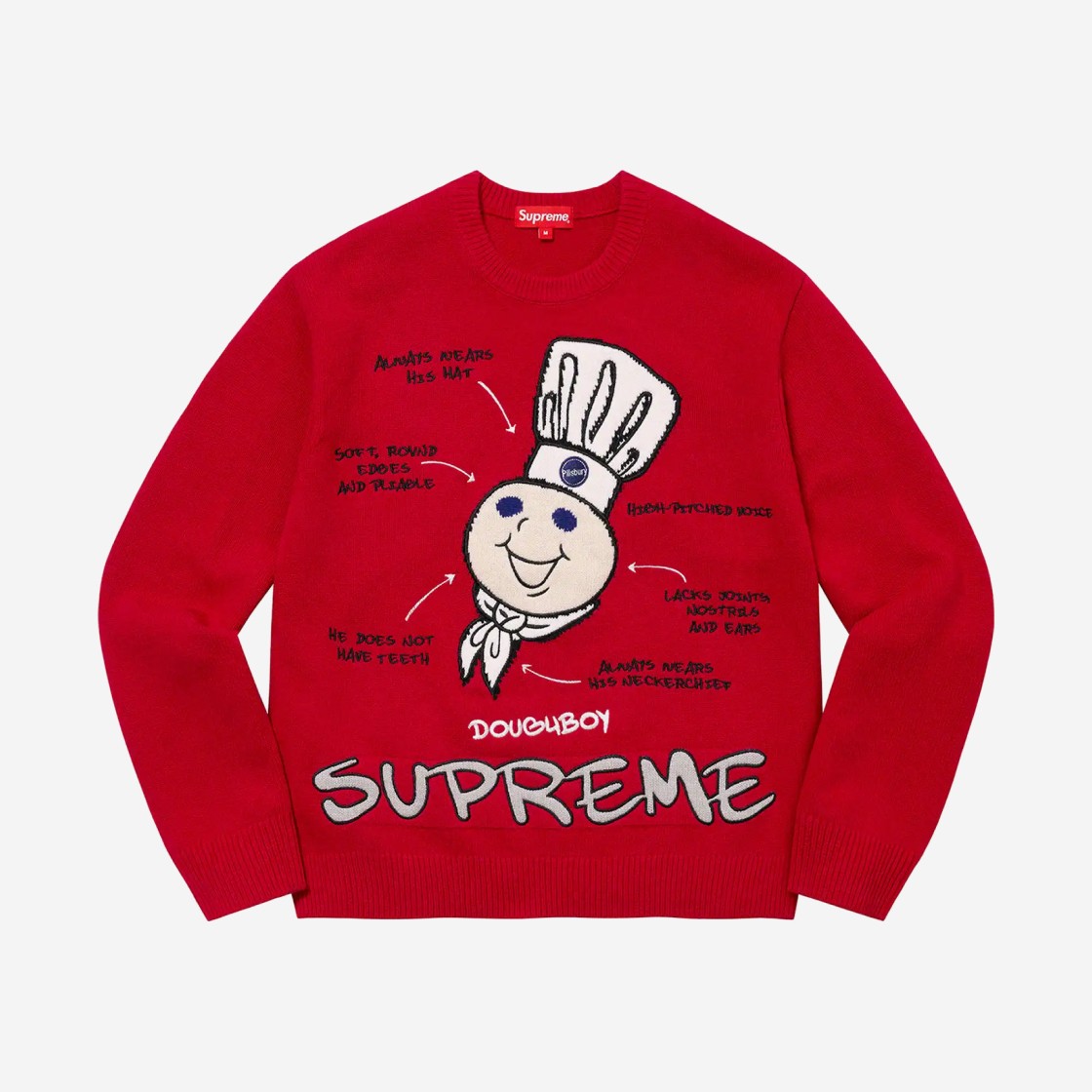 Supreme Doughboy Sweater Red - 22FW 상세 이미지 1