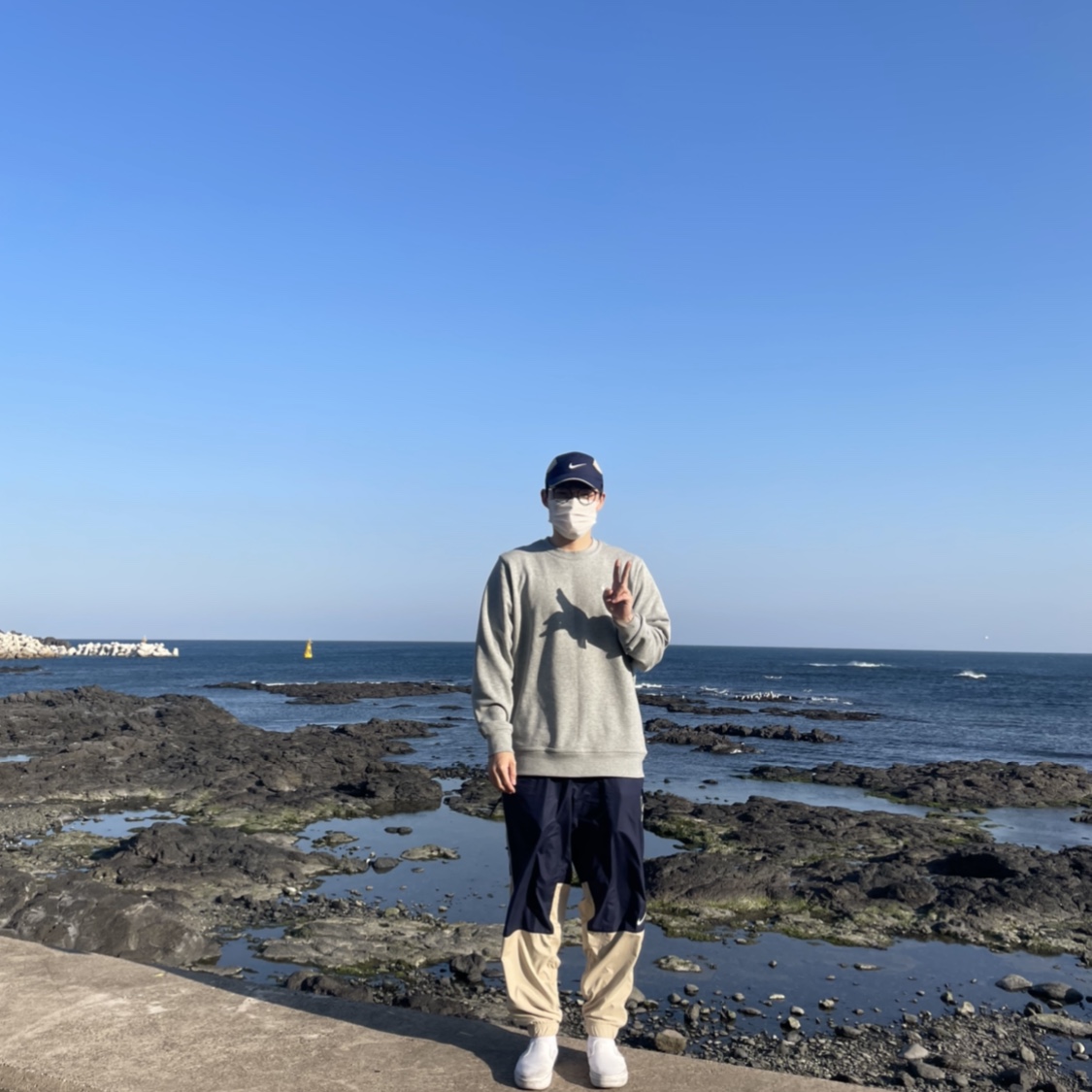 Nike x Cav Empt Track Pants Navy, Nike x Cav Empt Tailwind Running Cap Navy 착용 스타일