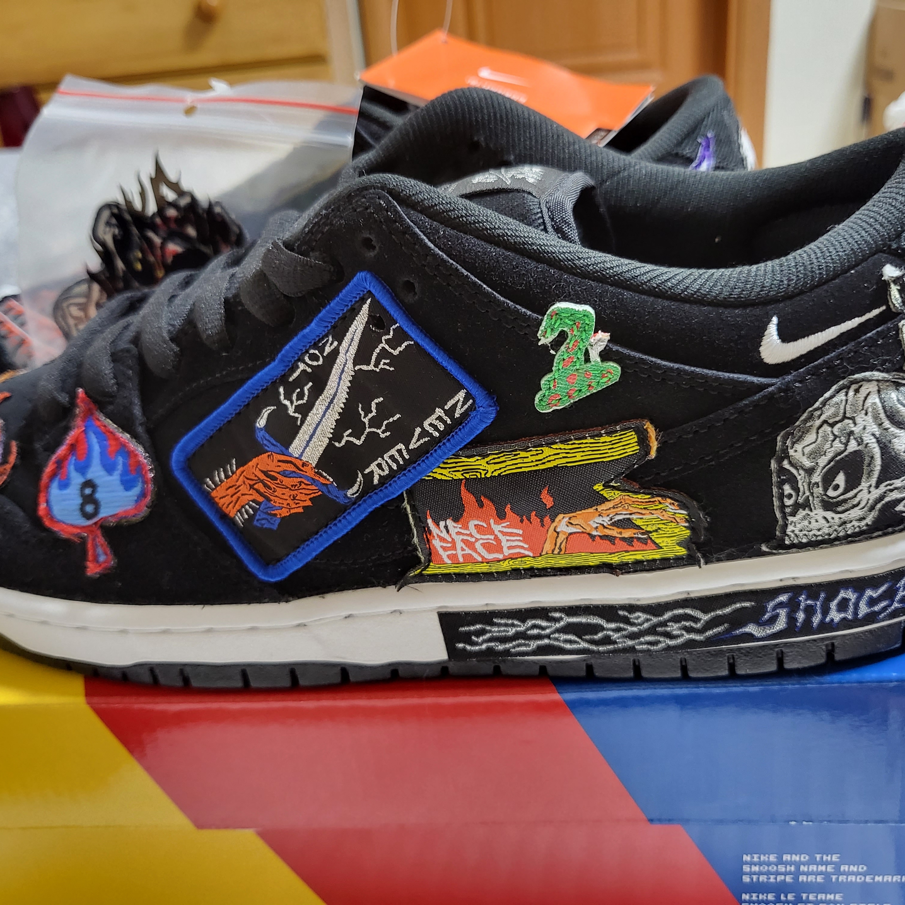 Nike x Neckface SB Dunk Low Pro Black 착용 스타일 - 2