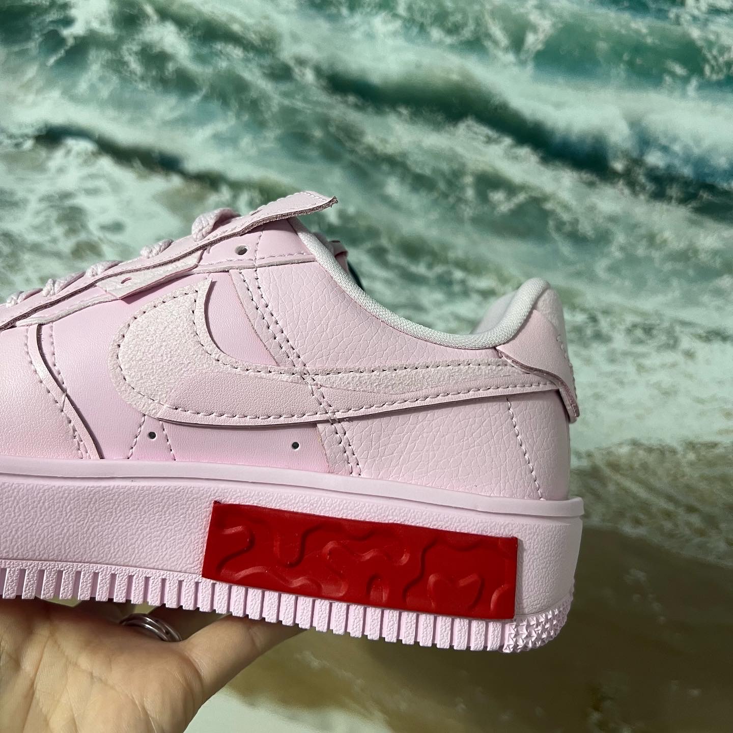 (W) Nike Air Force 1 Fontanka Pink Foam 착용 스타일 - 3